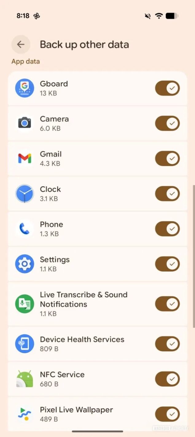 google backup dati app