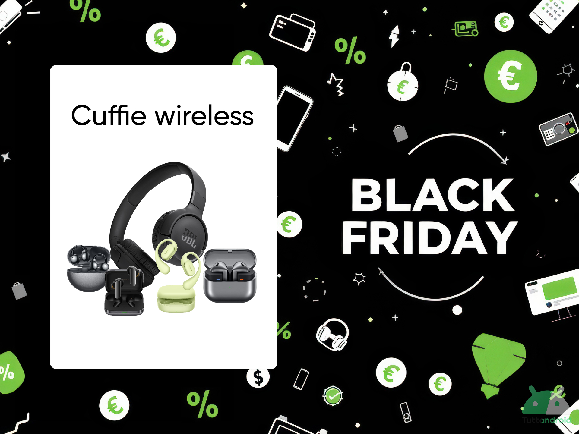 Su Amazon vi aspettano tantissime cuffie wireless in offerta: oggi è il Black Friday