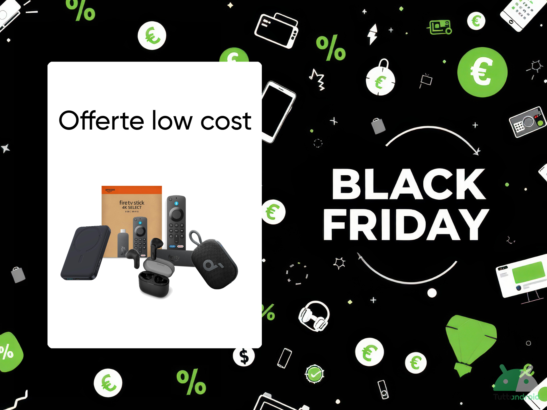 Le offerte low cost del Black Friday Amazon: una selezione di sconti entro i 20 euro