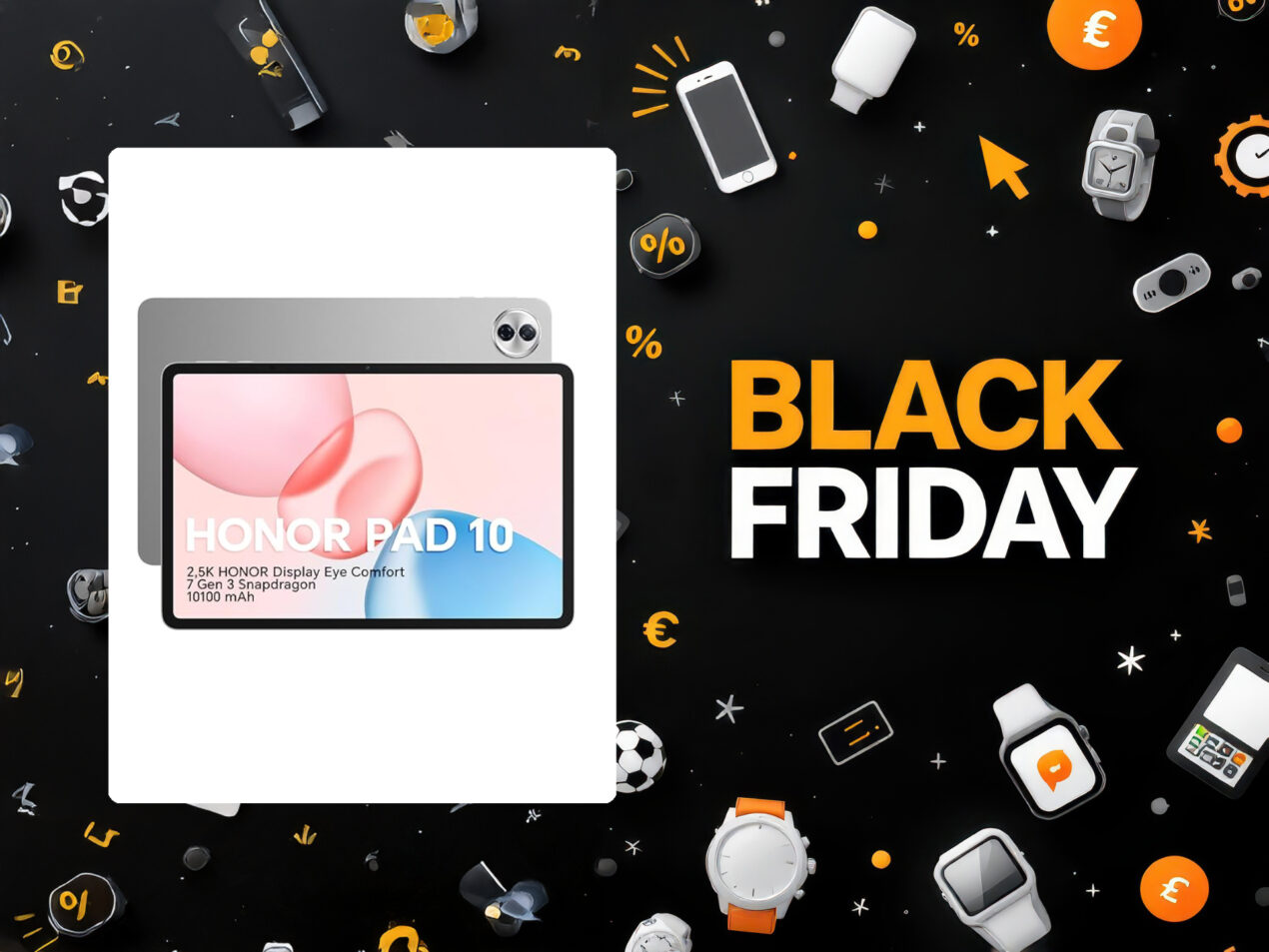 HONOR Pad 10 in offerta Black Friday: 12”, 120Hz e Snapdragon 7 Gen 3 a 249€