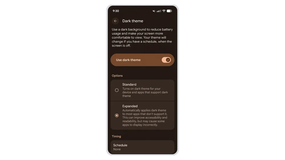 nuova dark mode Google Pixel