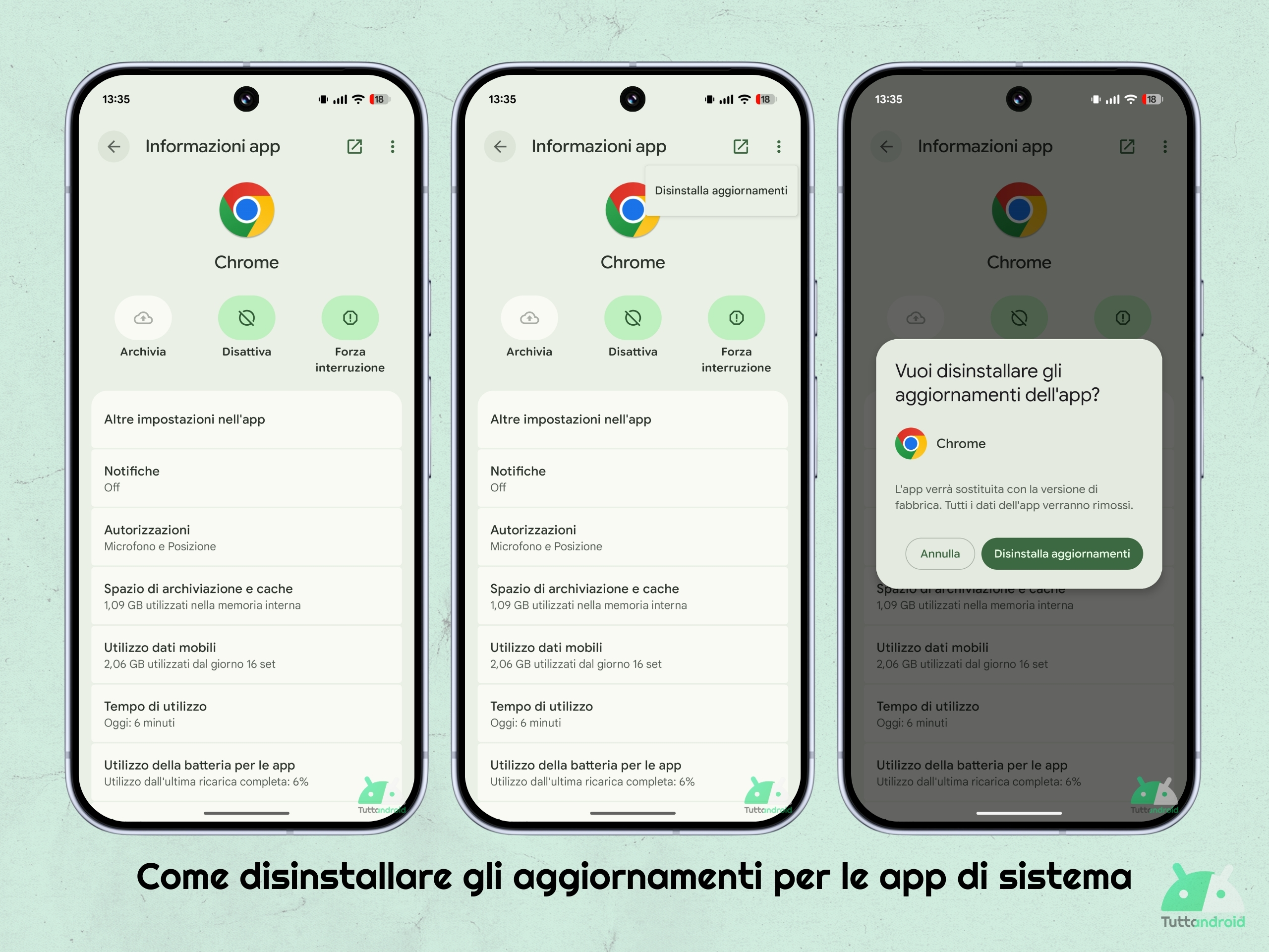 Android 16 QPR2 - Come disinstallare aggiornamenti app di sistema