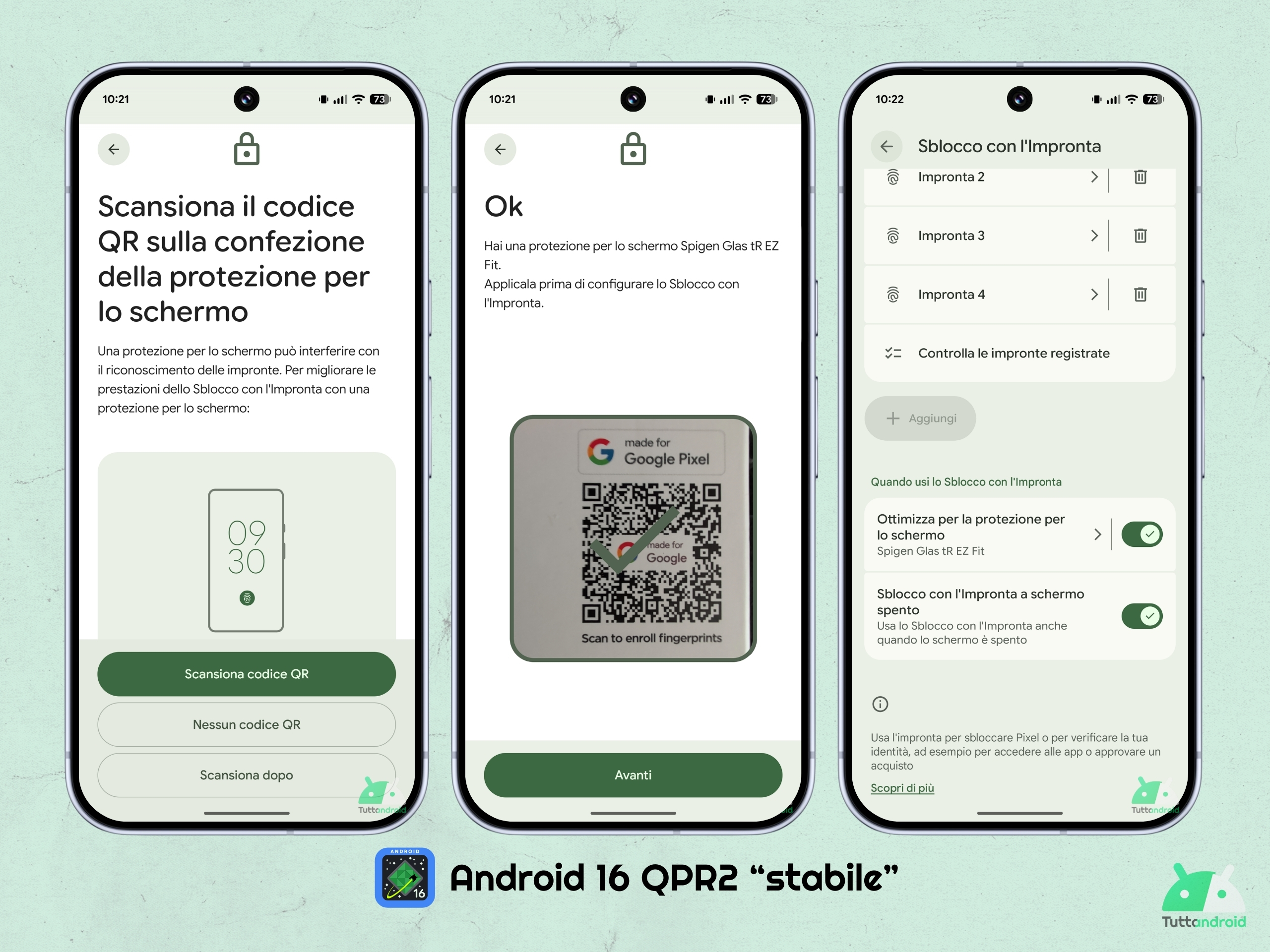 Android 16 QPR2 - Google Pixel 10 Pro XL - ottimizza protezione la per lo schermo