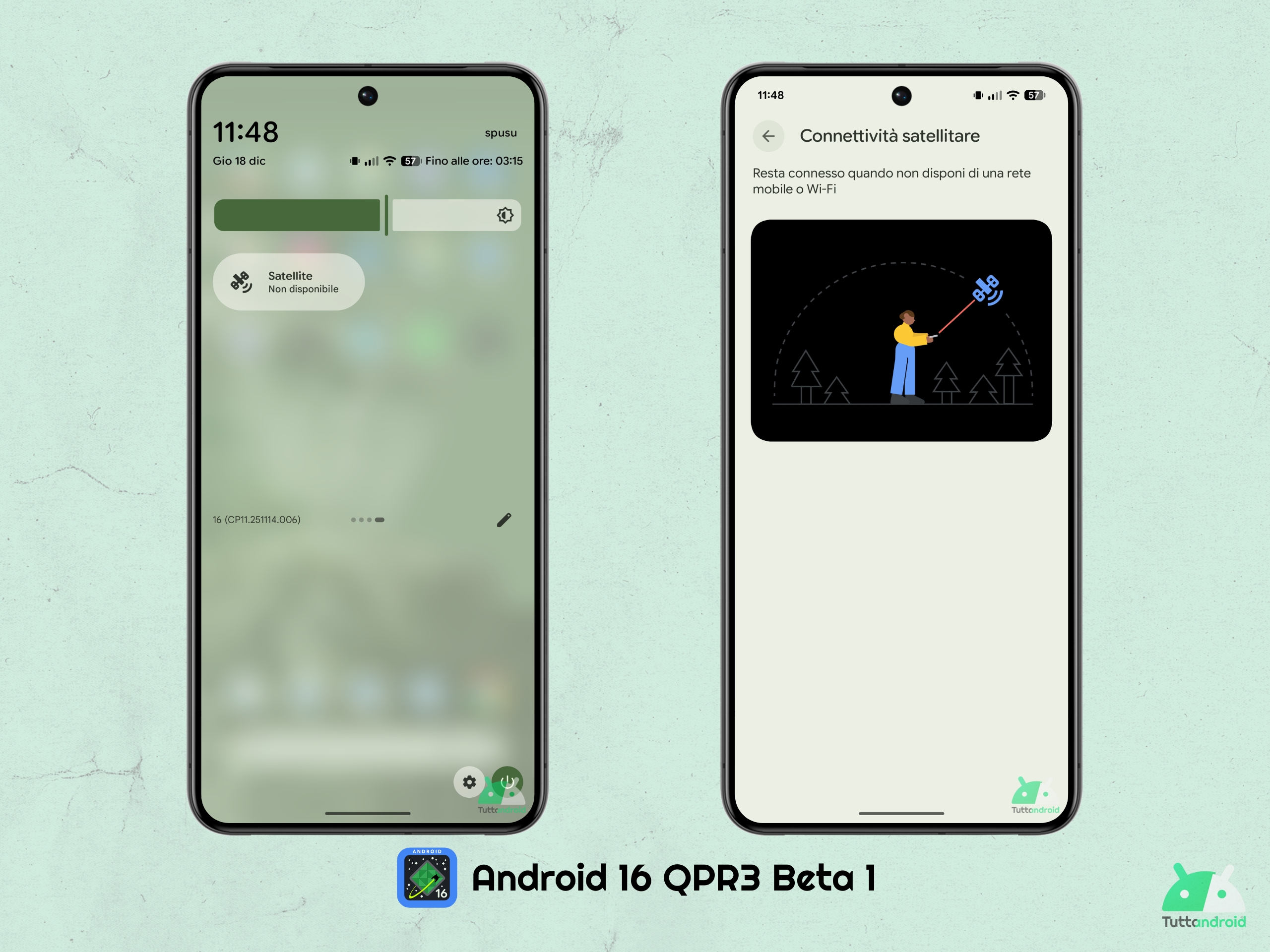 Android 16 QPR3 - Beta 1 - Hub Connettività Satellitare