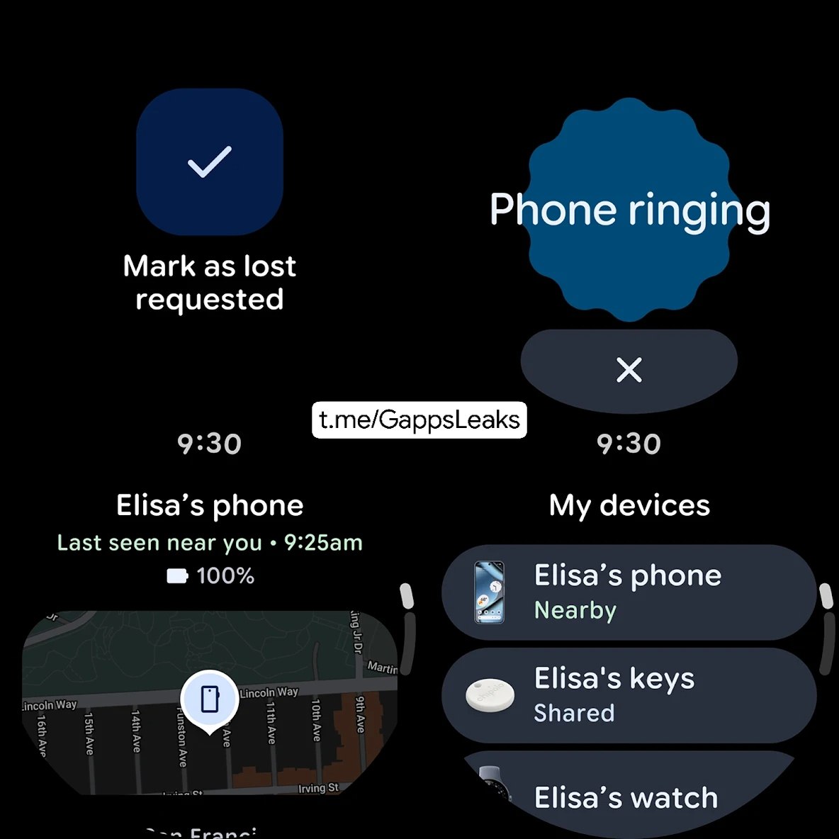 Google Find Hub per Wear OS su Google Pixel Watch 4