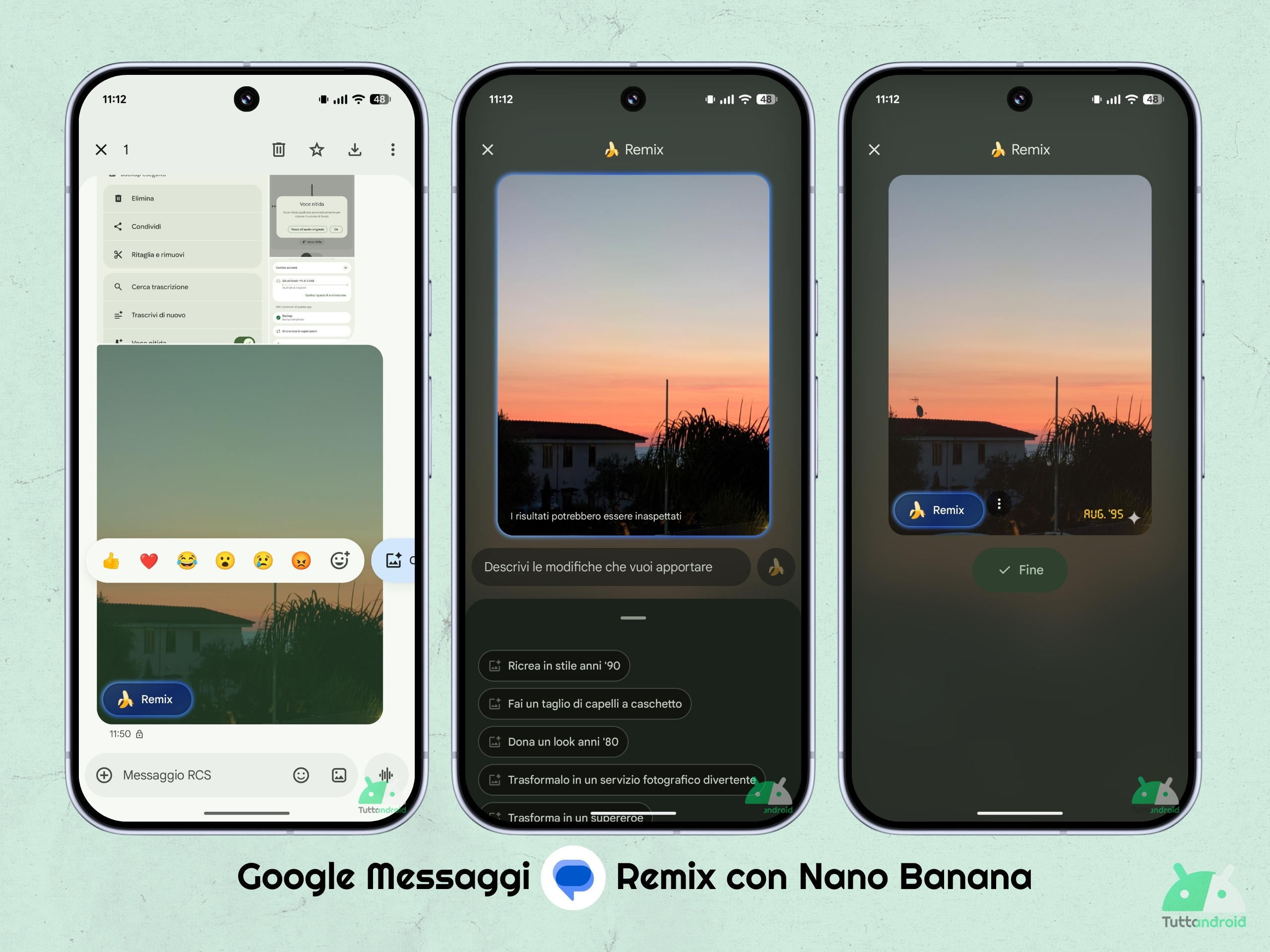 Google Messaggi - Remix con Nano Banana - Funzionamento