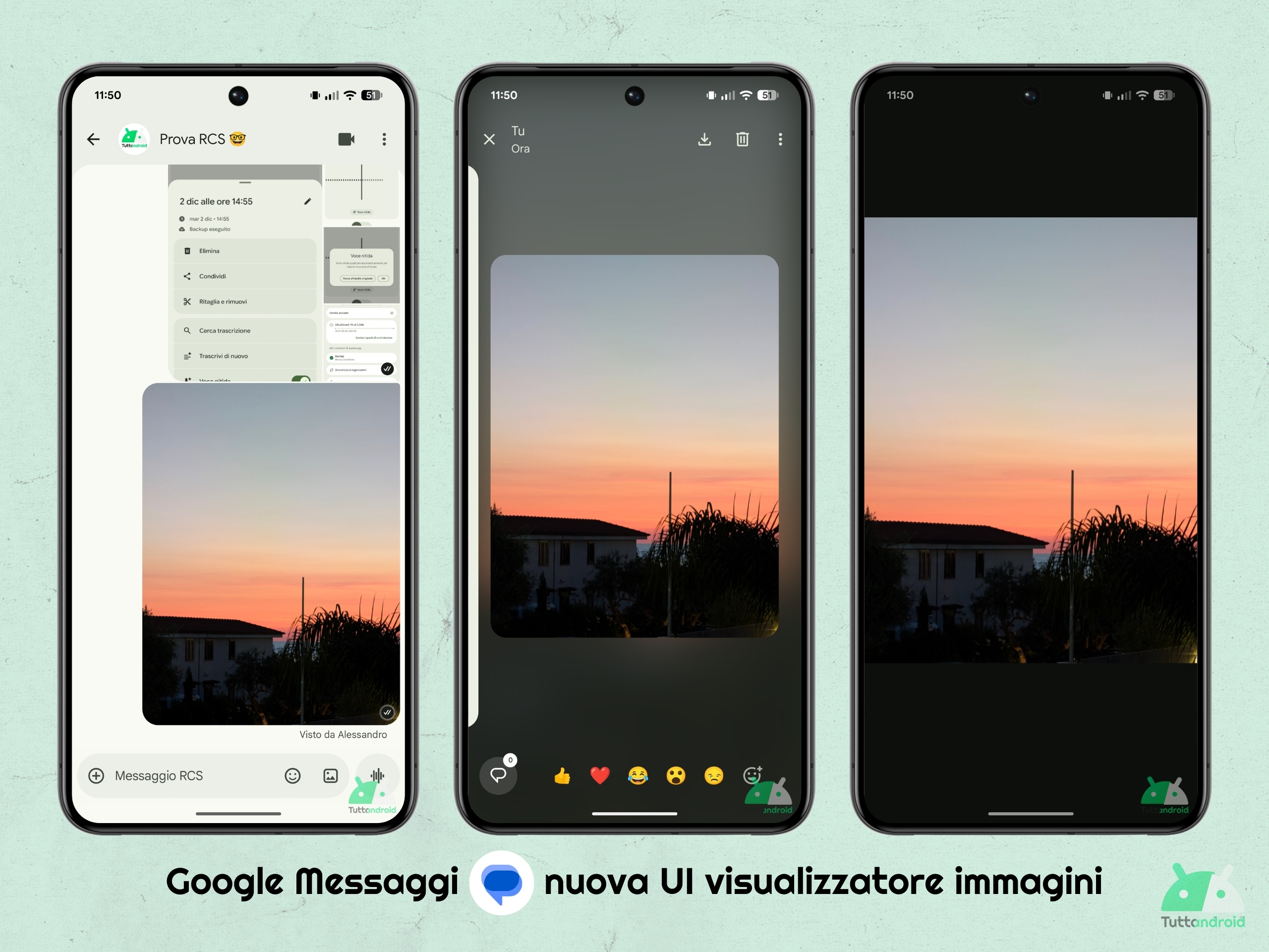 Google Messaggi v20251121 - Nuova UI visualizzatore immagini