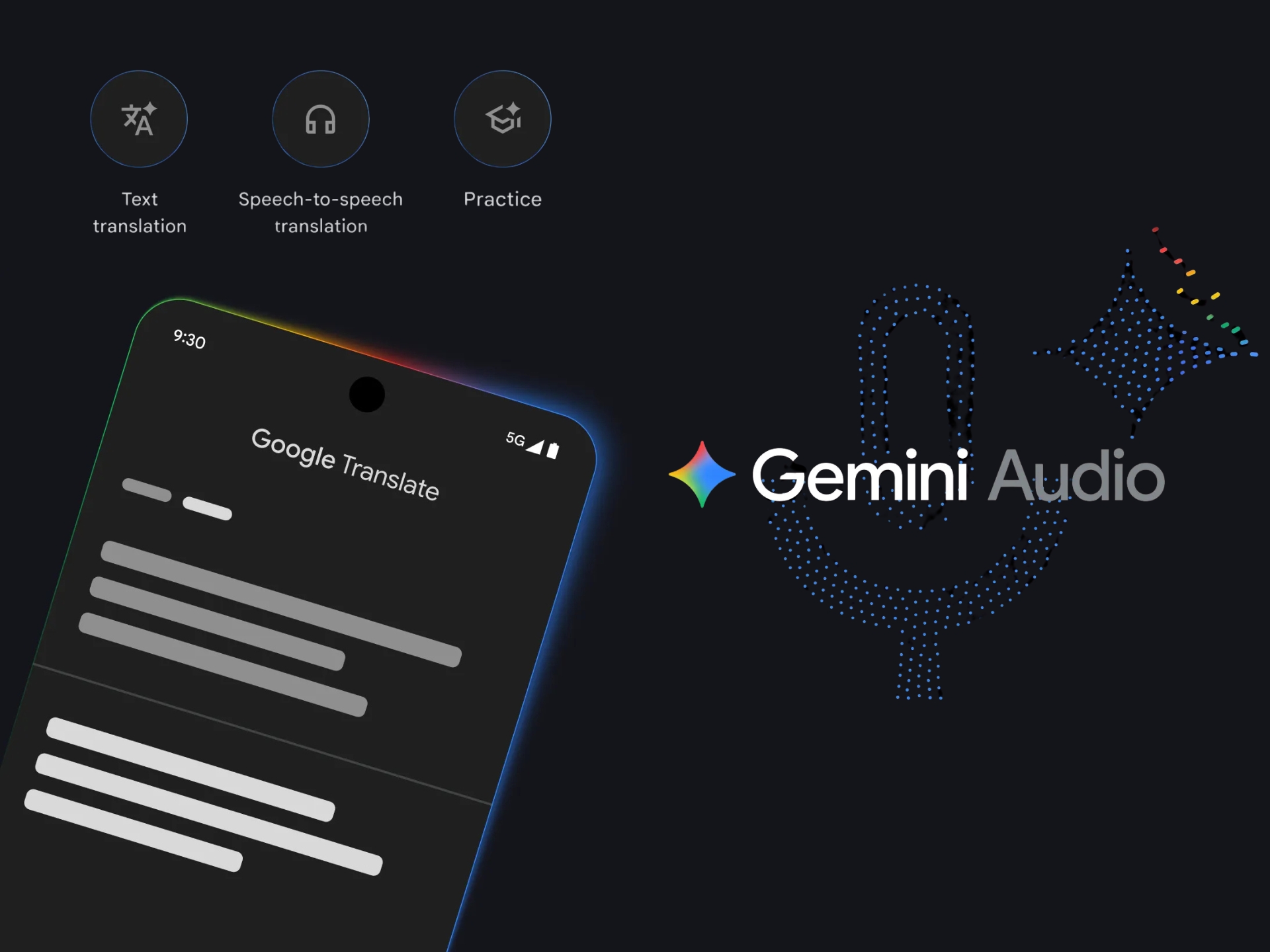 Google Translate e Gemini Audio modelli hero
