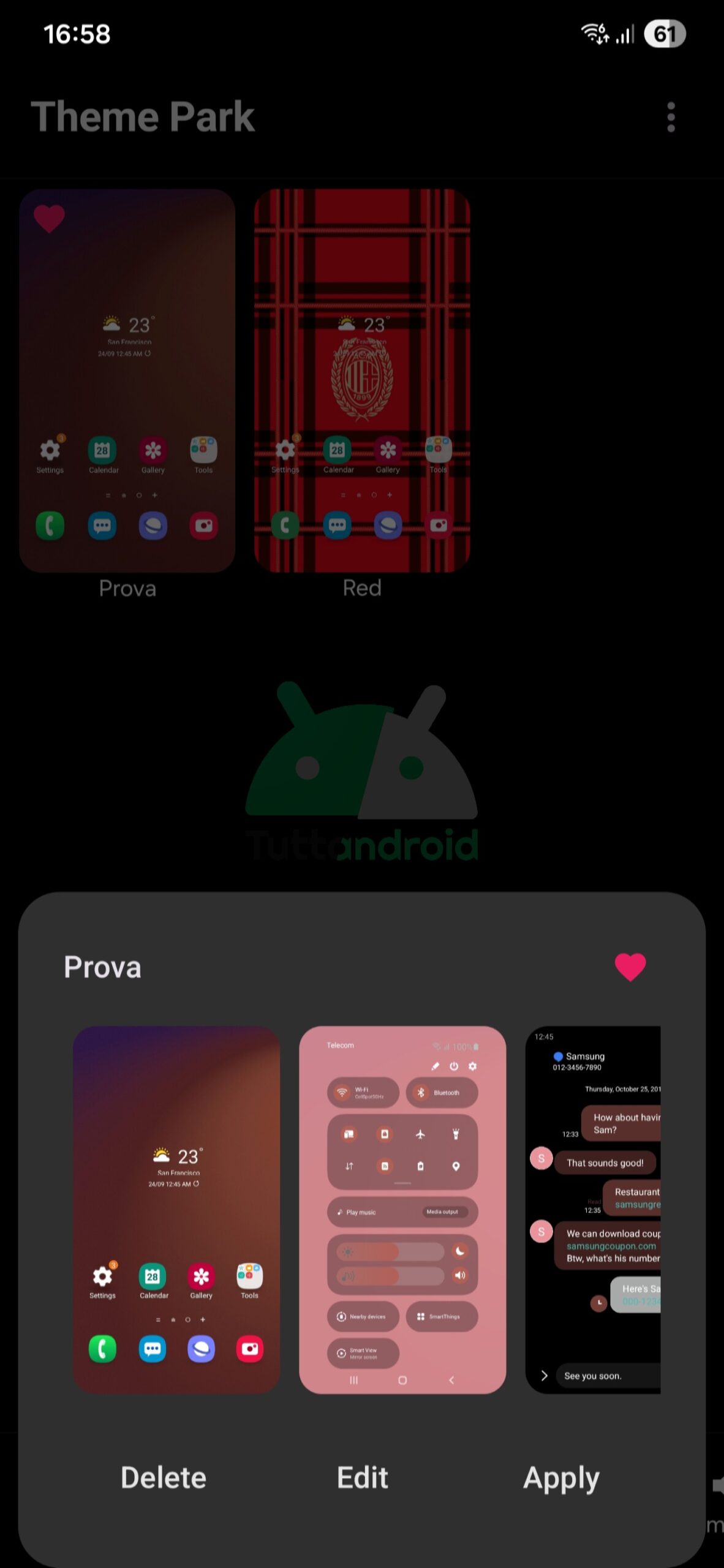novità aggiornamento Samsung Theme Park 11.01.38