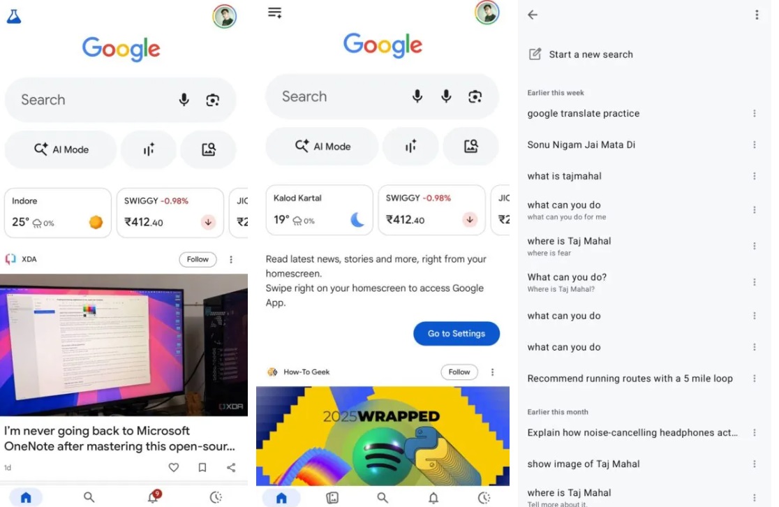 google ai mode cronologia
