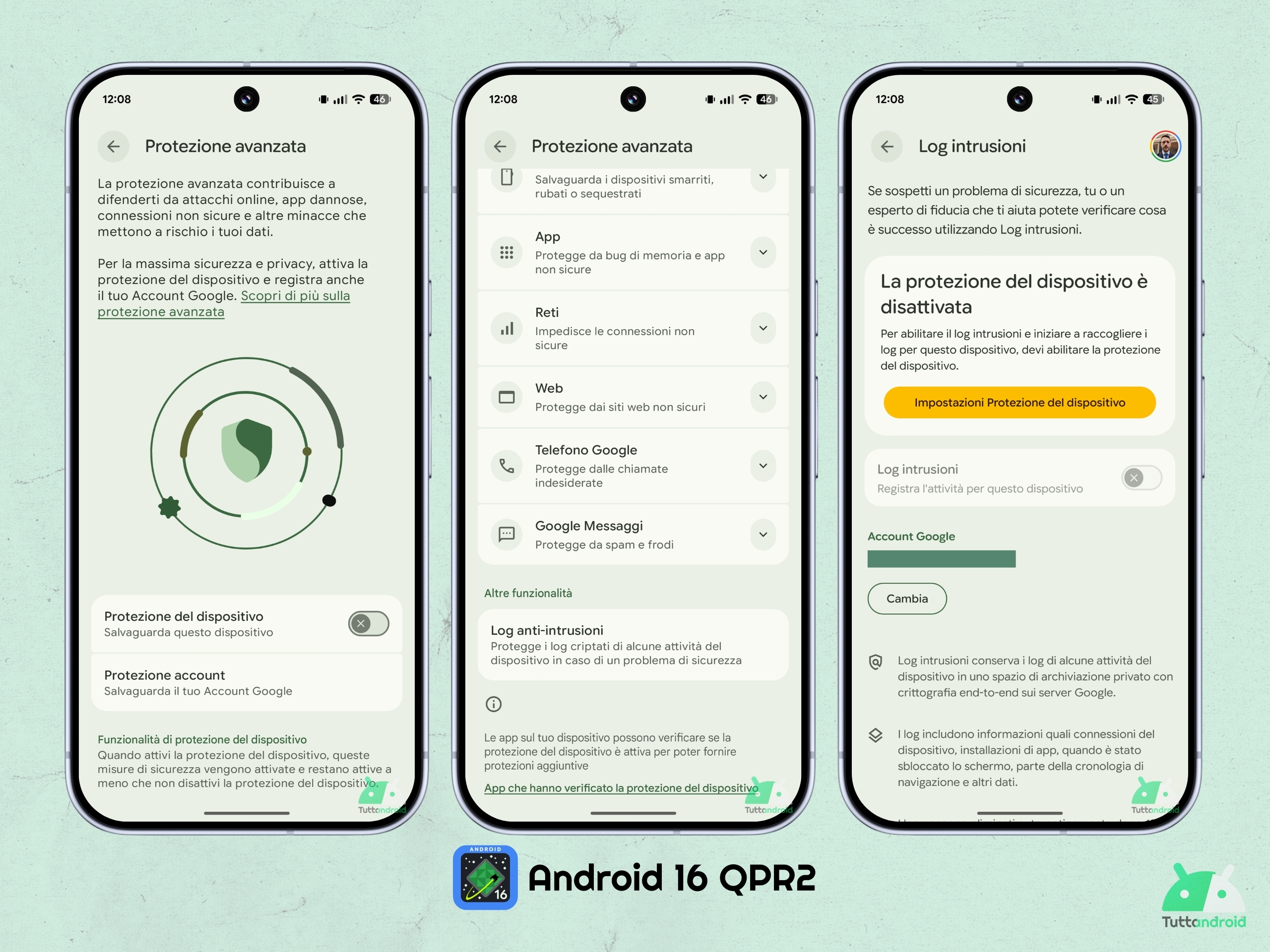 Android 16 QPR2 - Protezione Avanzata - Log anti-Intrusioni