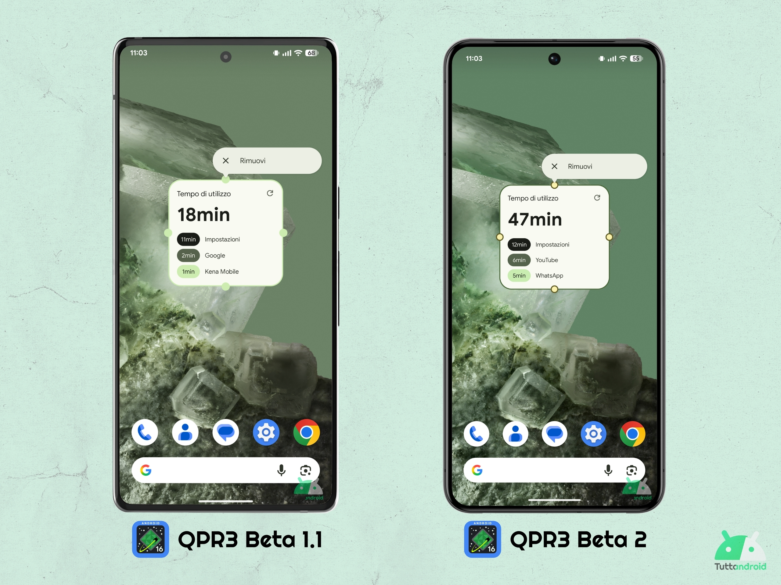 Android 16 QPR3 - Beta 2 - Pixel Launcher - Widget