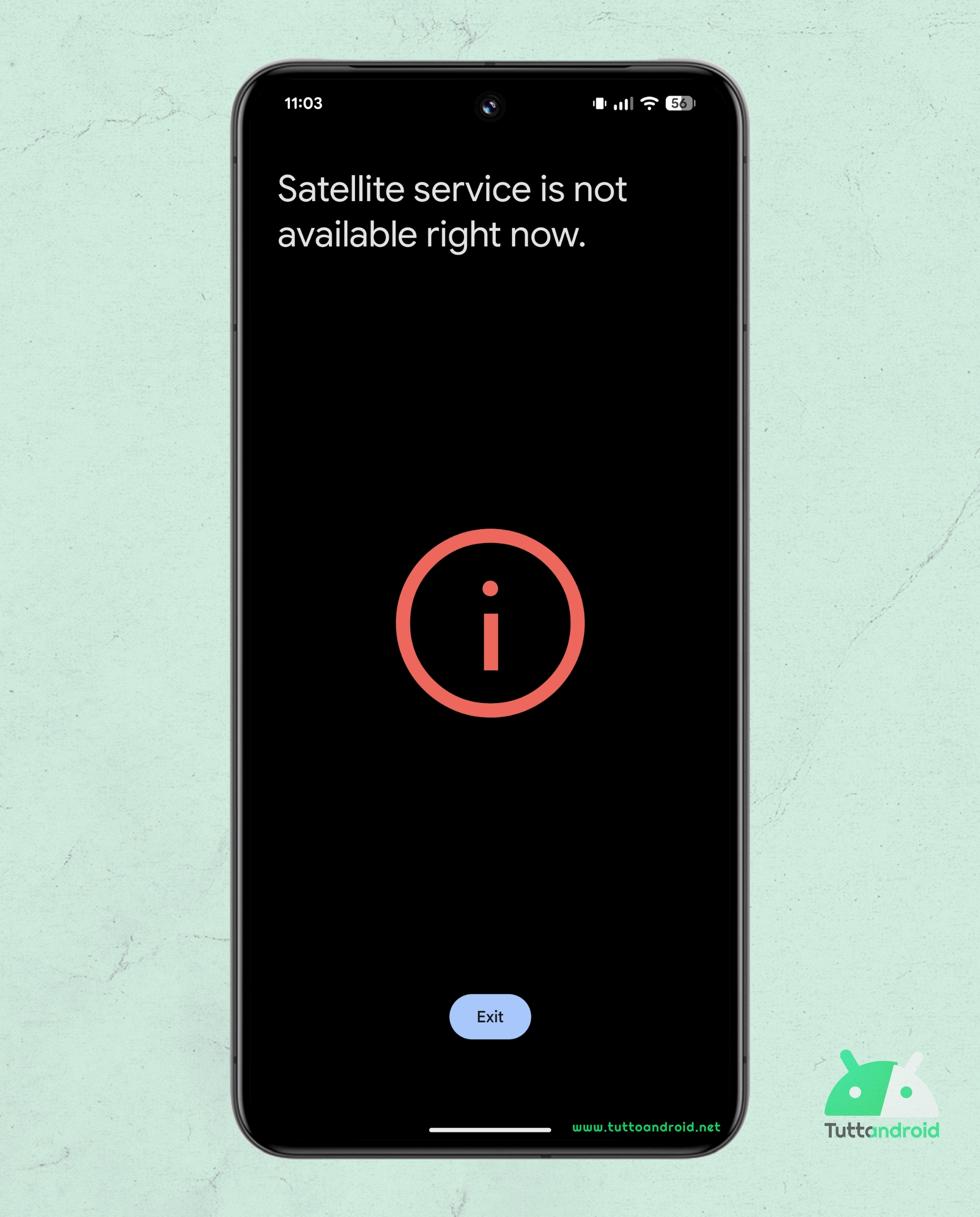 Android 16 QPR3 - Beta 2 - Servizio satellitare non disponibile