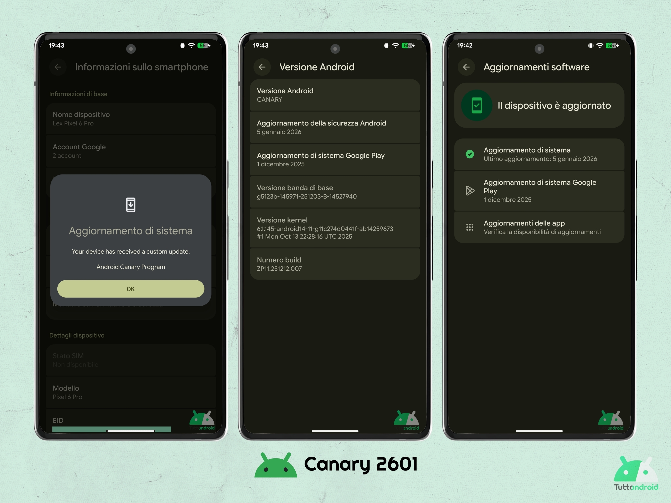 Android CANARY 2601 - Installazione avvenuta
