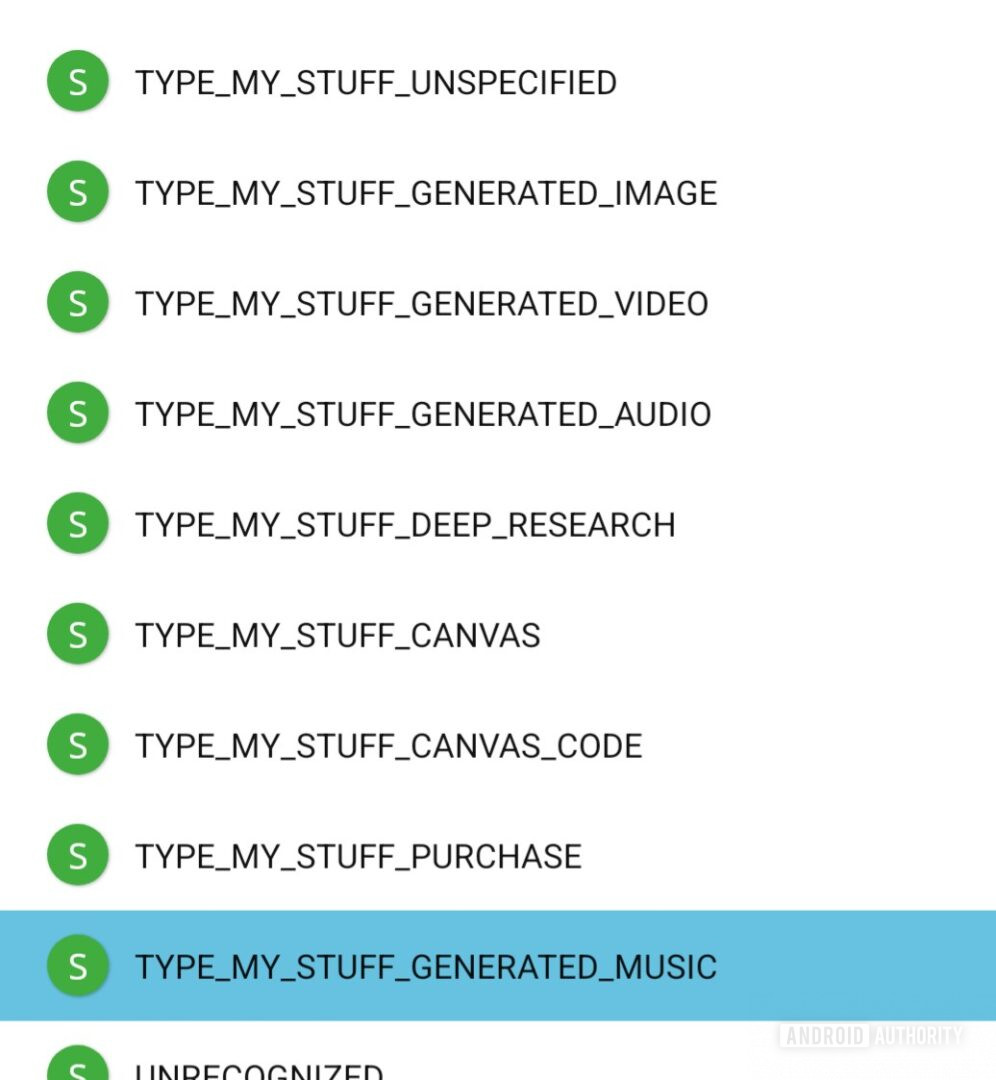 App Google v17.2.51 -tool generazione musicale nella sezione My stuff AA