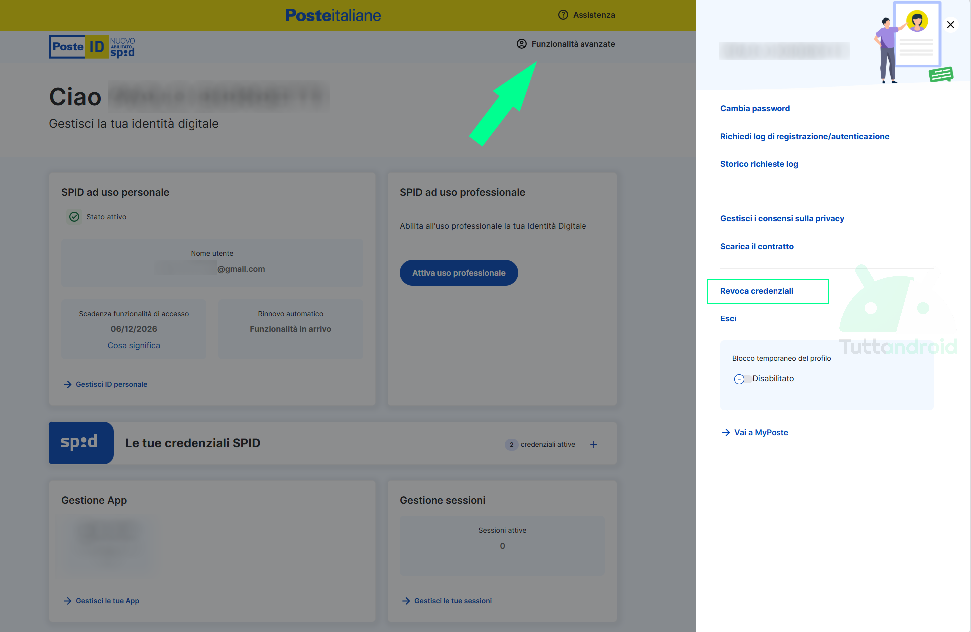 Come revocare identità PosteID SPID