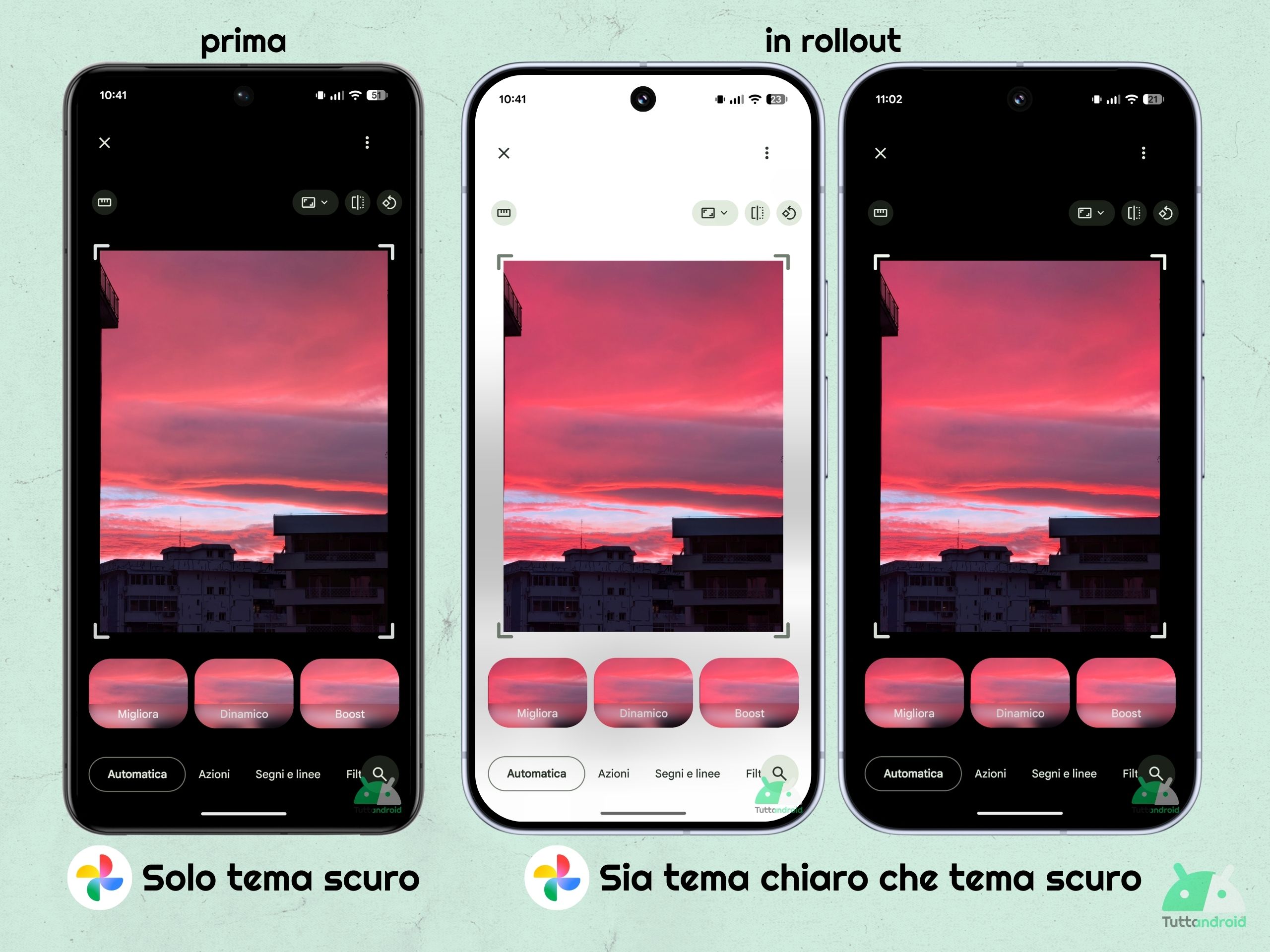 Google Foto v7.59 - Editor foto con tema chiaro
