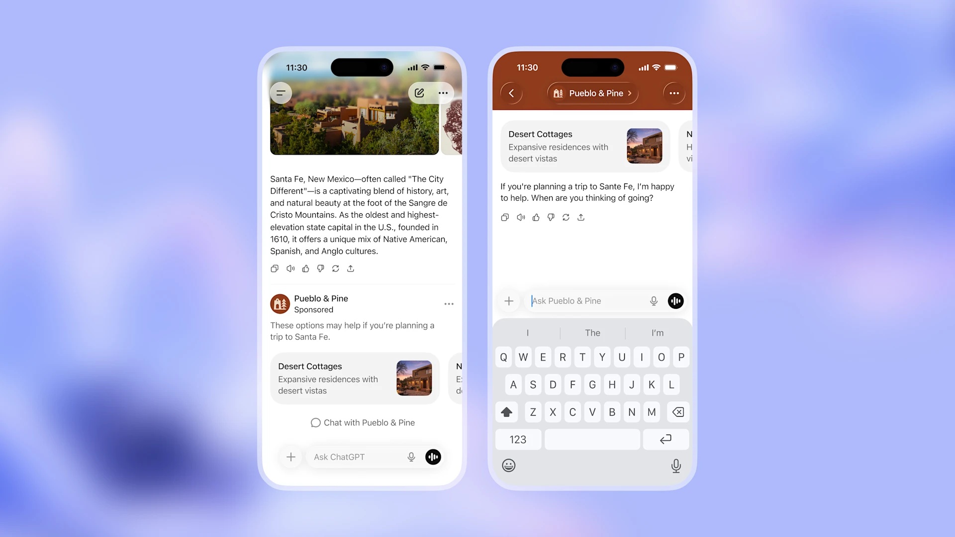 OpenAI - pubblicità su ChatGPT esempio
