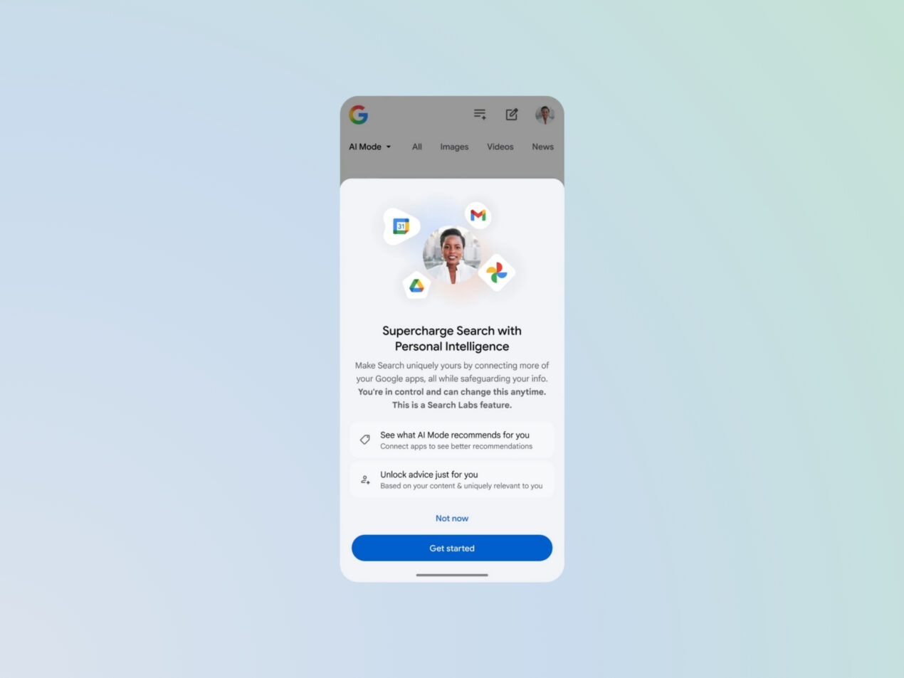 Google cuce l'esperienza di ricerca addosso all'utente con Personal Intelligence nella AI Mode