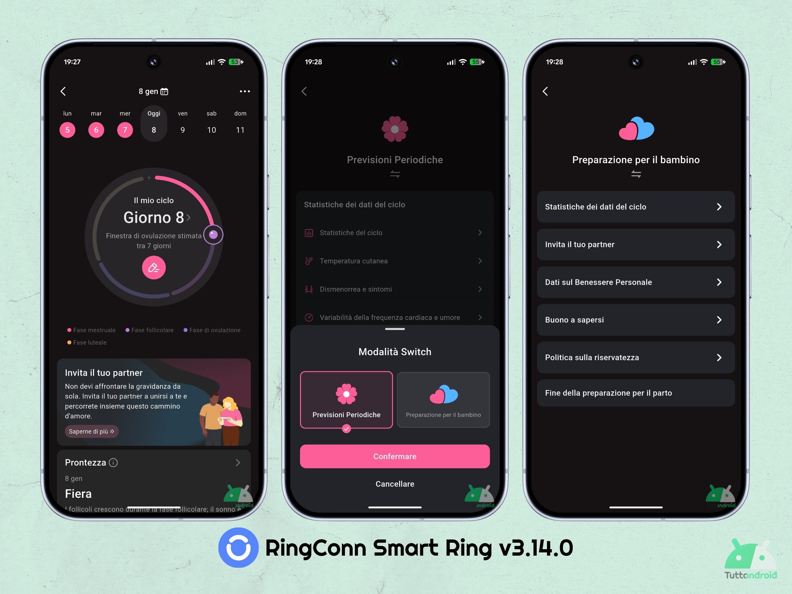 RingConn Smart Ring v3.14.0 - Preparazione per il bambino