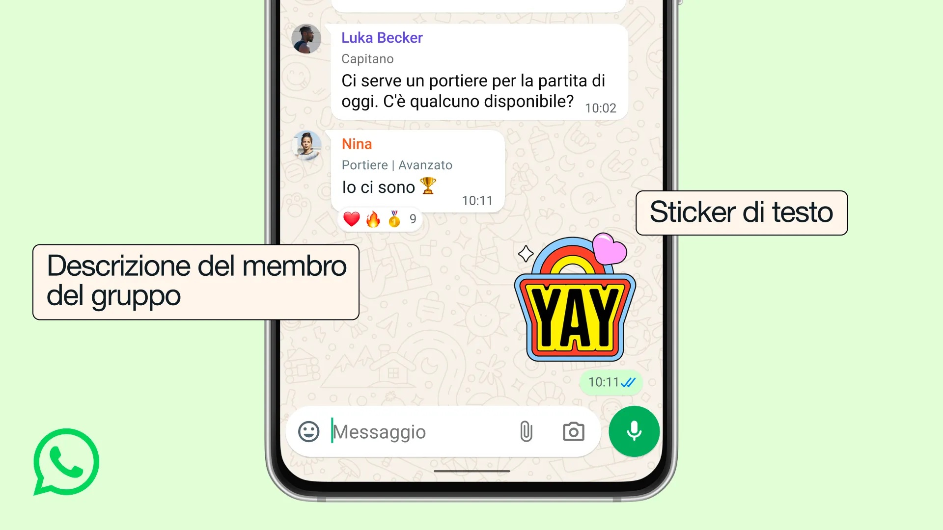 WhatsApp annuncio chat di gruppo hero gennaio 2026