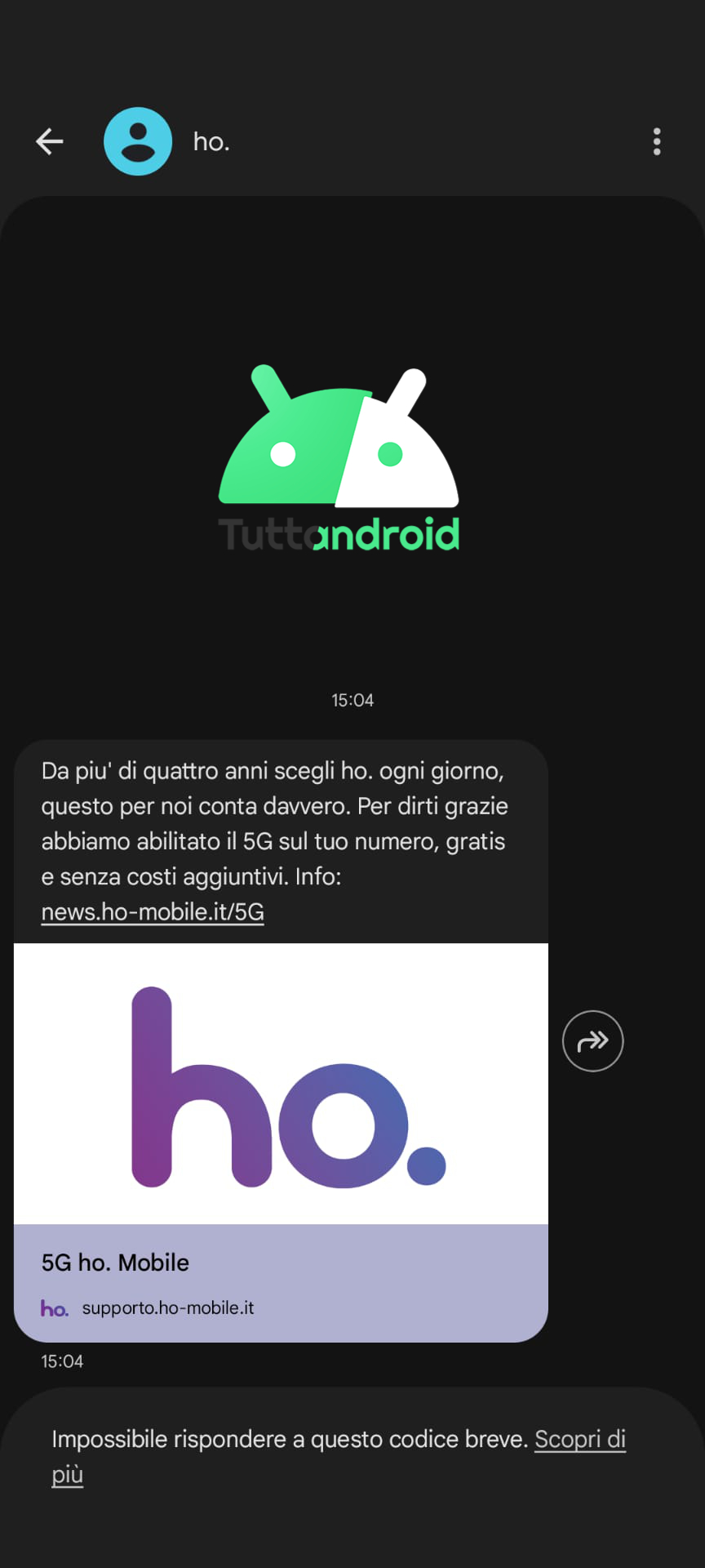 ho. Mobile regala il 5G ai vecchi clienti