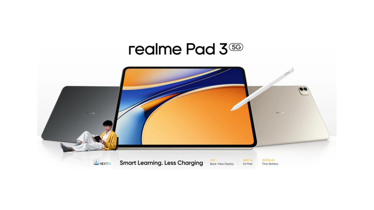 Realme Pad 3 ufficiale con maxi display e batteria da 12200 mAh