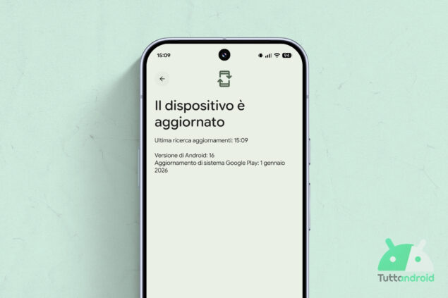 Aggiornamento di sistema Google Play - 1 gennaio 2026 - Google Pixel 10 Pro XL