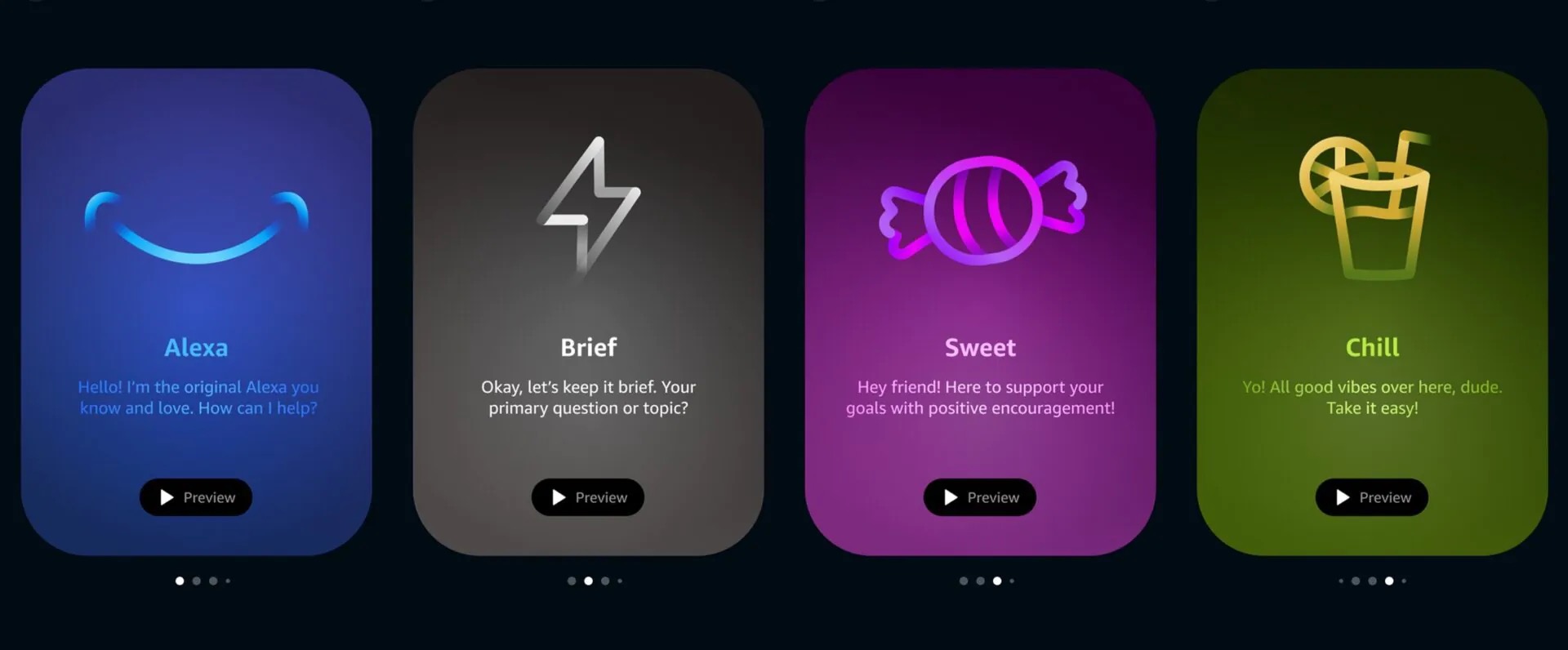 alexa nuove perosnalità