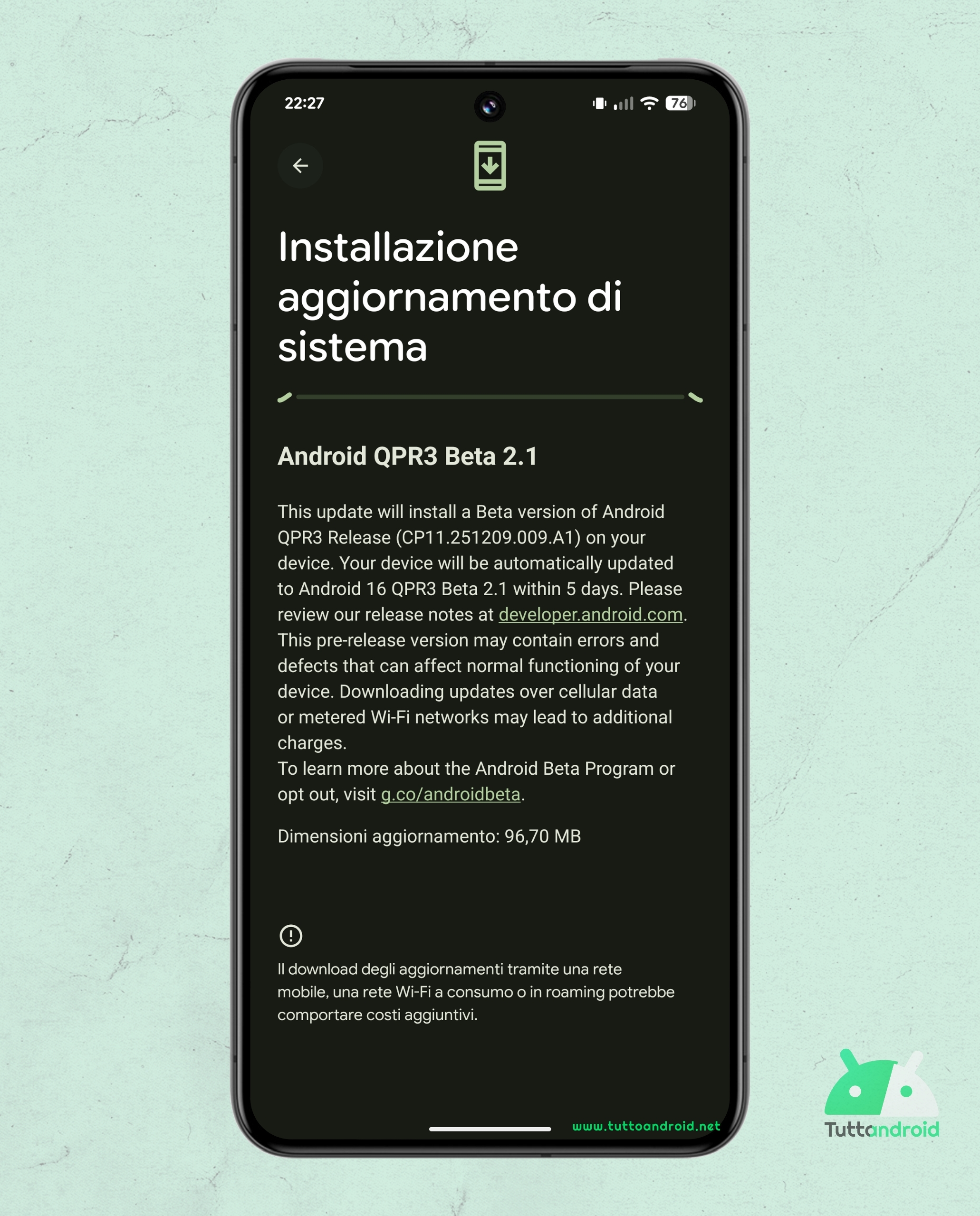 Android 16 QPR3 - Beta 2.1 - Google Pixel 8 Pro