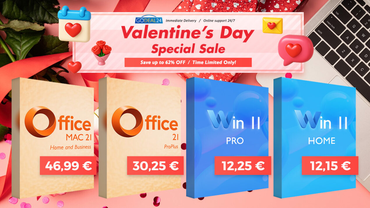 San Valentino Tech, sconti fino al 90% sul software originale