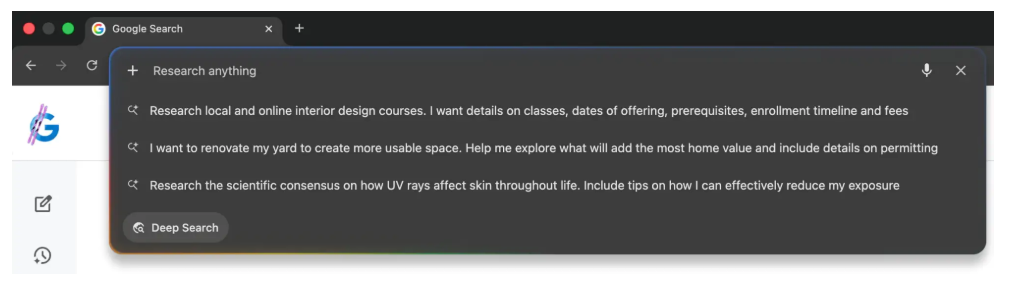 Gemini Google Chrome