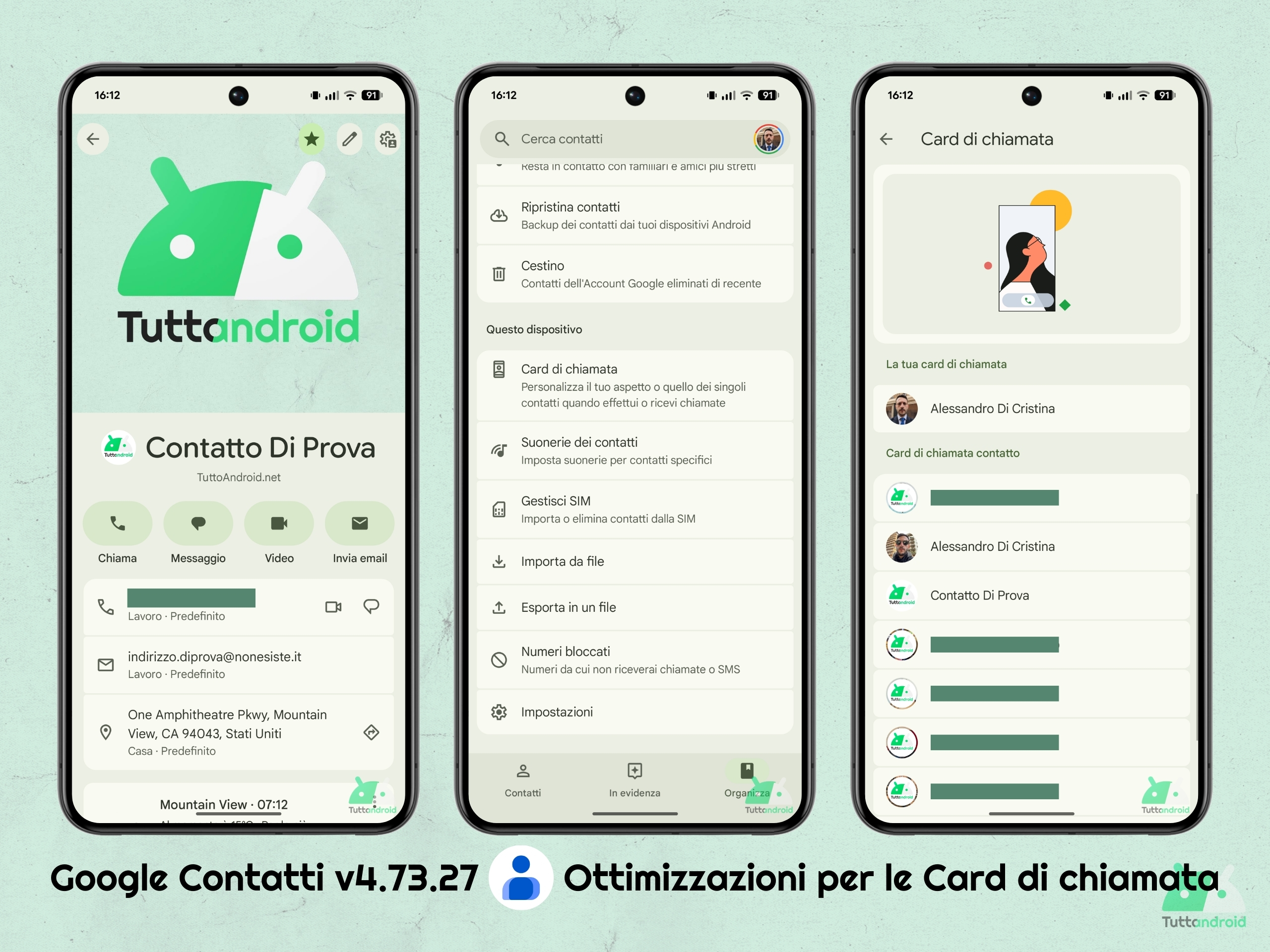 Google Contatti v4.73.27 - Card di chiamata e ottimizzazioni