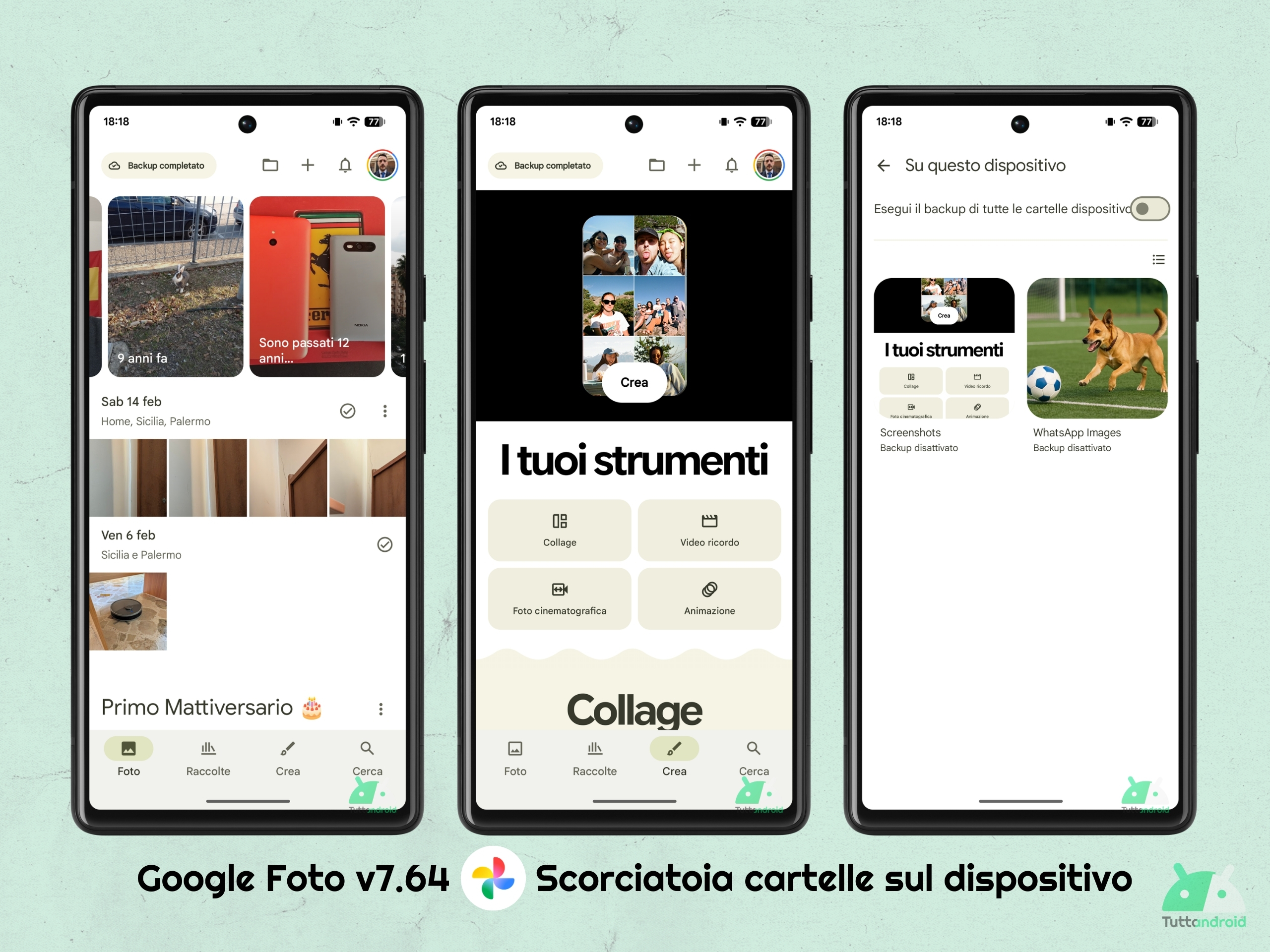Google Foto v7.64 - Scorciatoia cartelle dispositivo