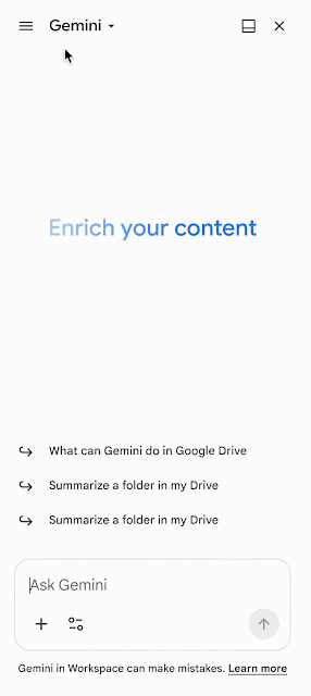 Google Workspace - cronologia delle conversazioni Gemini nel pannello laterale