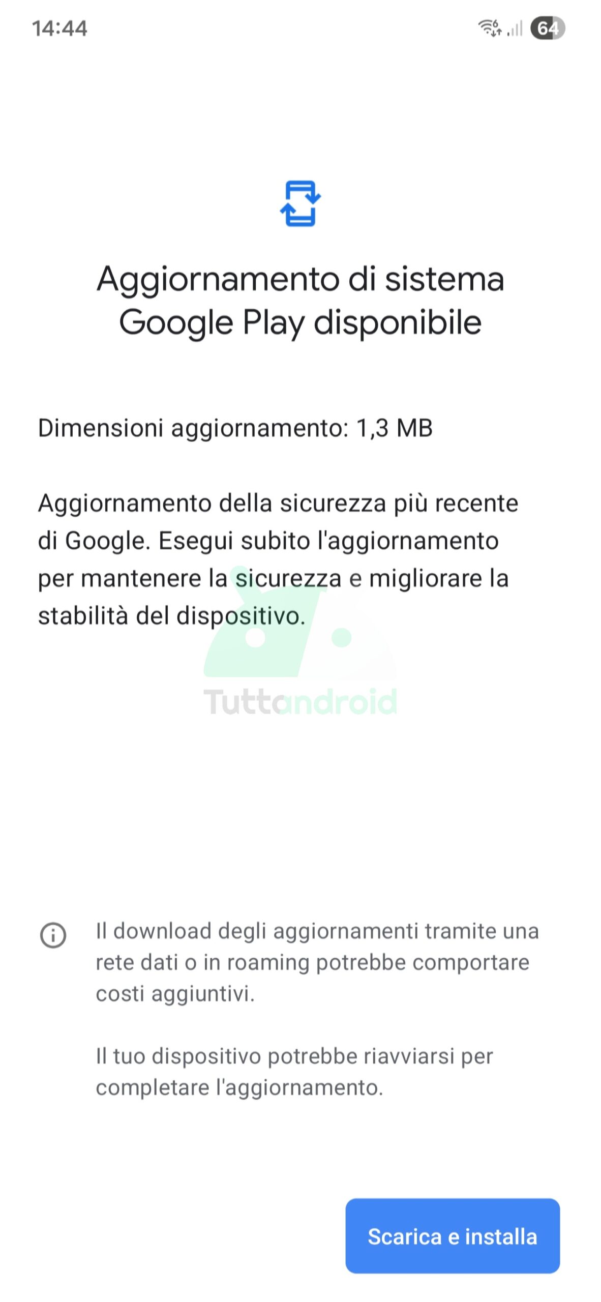 aggiornamento di sistema Google Play su One UI 8