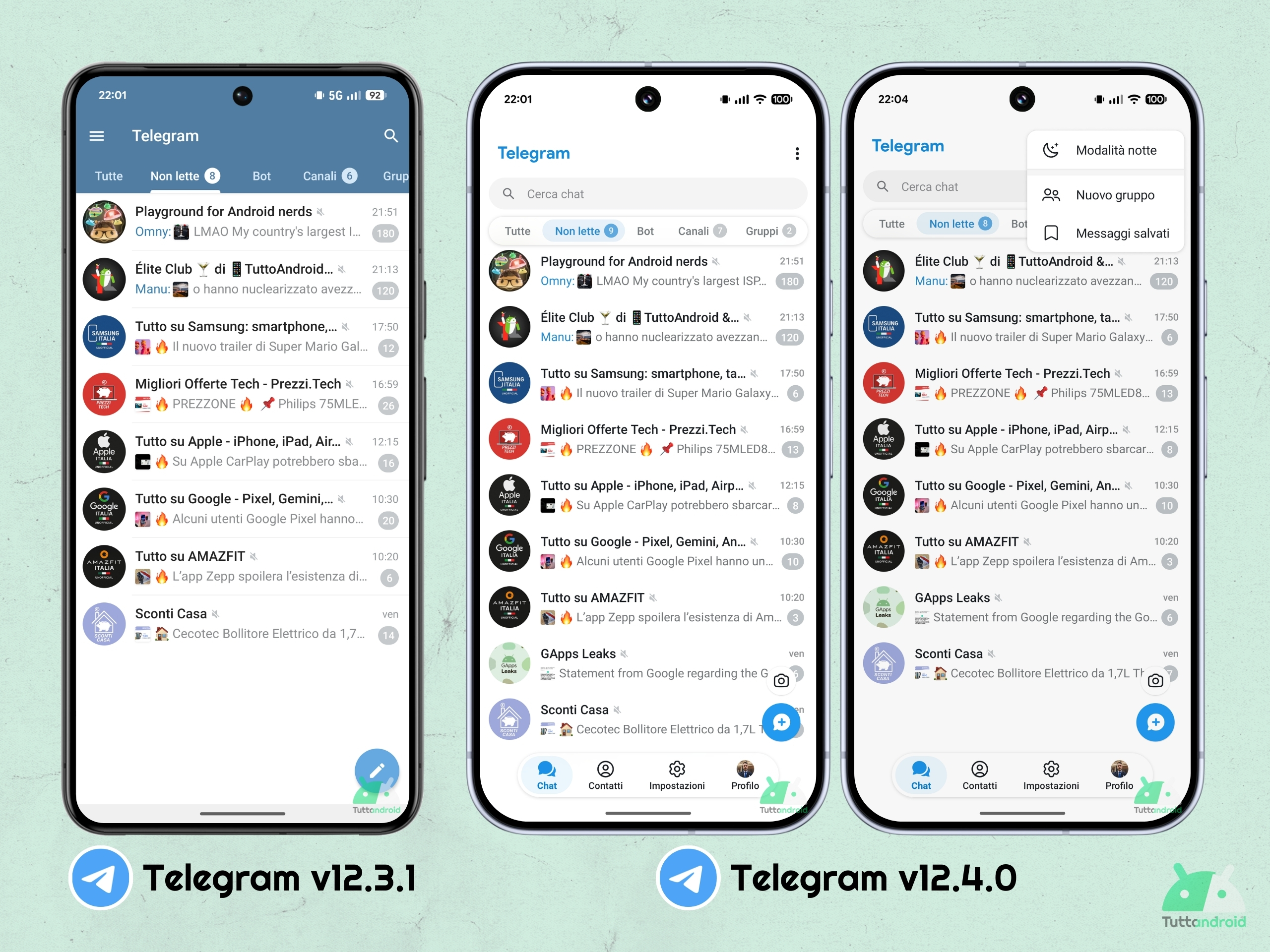 Telegram v12.4.0 - Nuova UI - 01 Chat