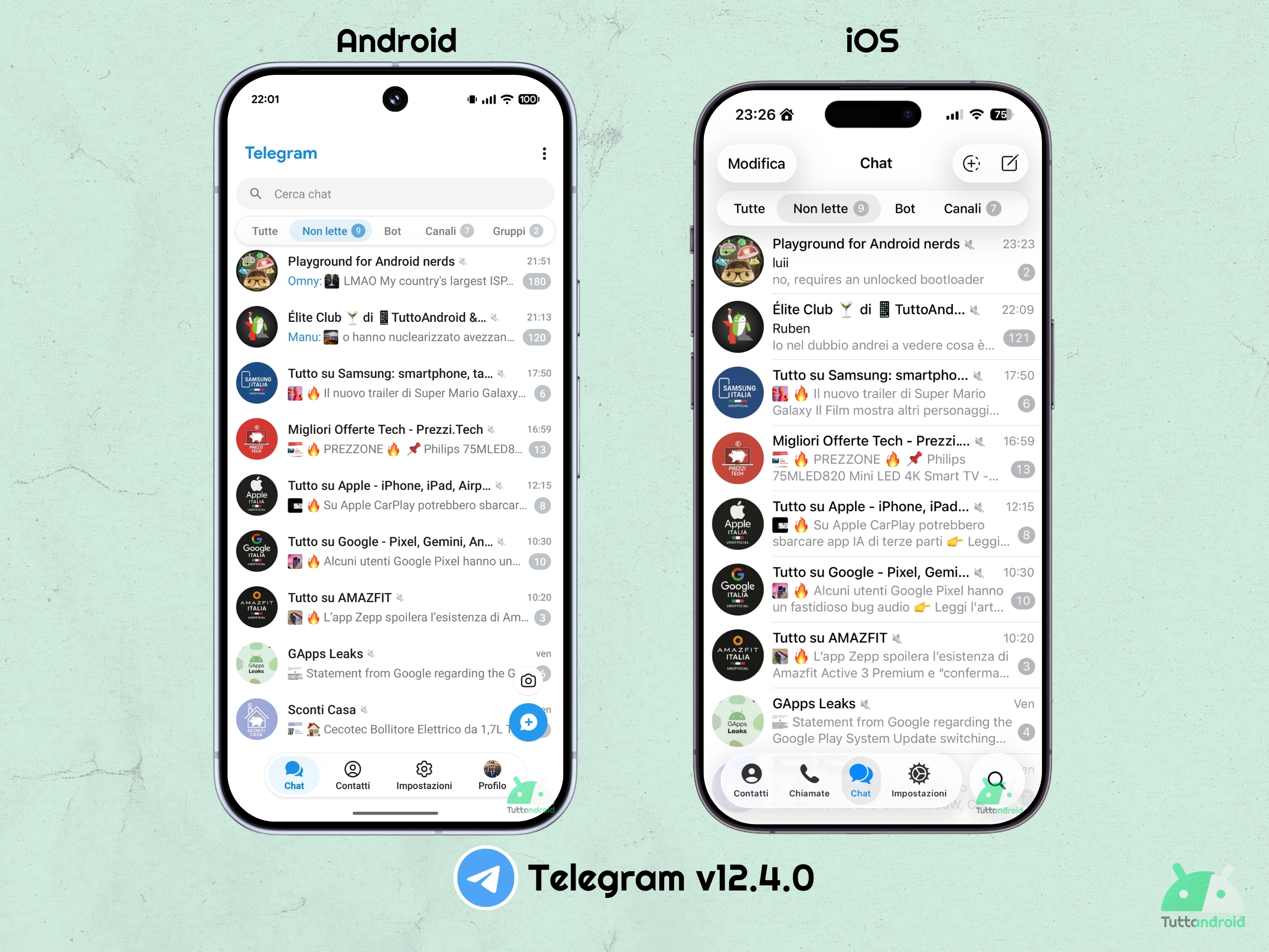 Telegram per Android cambia pelle con un'interfaccia utente tutta nuova