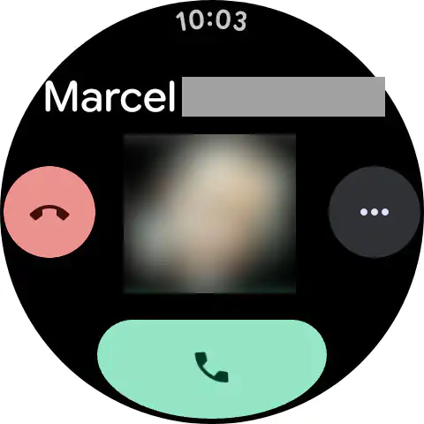 Wear OS by Google schermata di chiamata