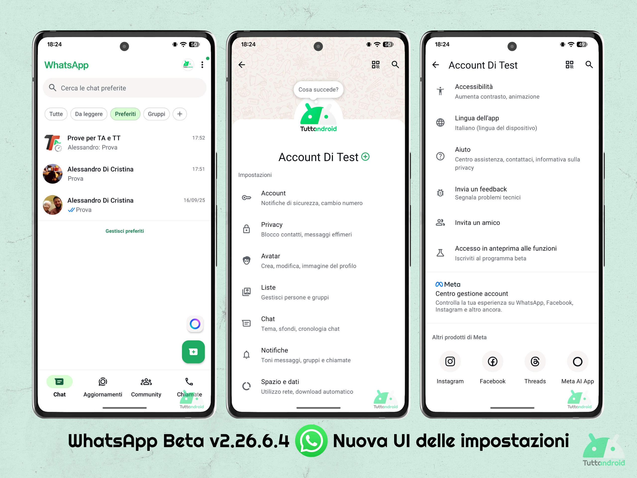 WhatsApp Beta v2.26.6.4 - Nuova UI delle impostazioni