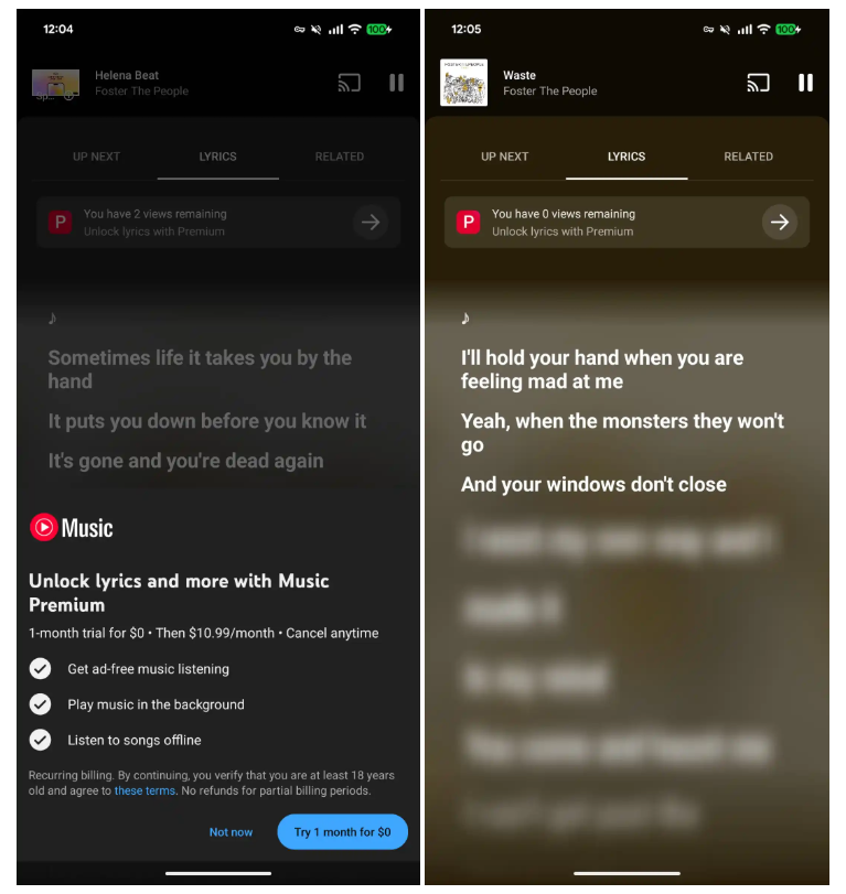 YouTube Music Premium