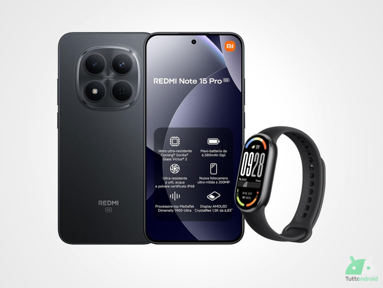 Offerta Redmi Note 15 Pro 5G (12/512 GB): potenza, autonomia e Smart Band 10 inclusa nel prezzo