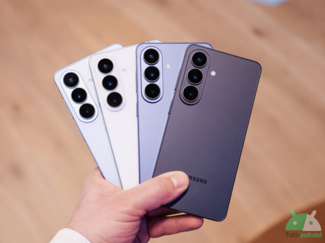 Le quattro colorazioni di Samsung Galaxy S26