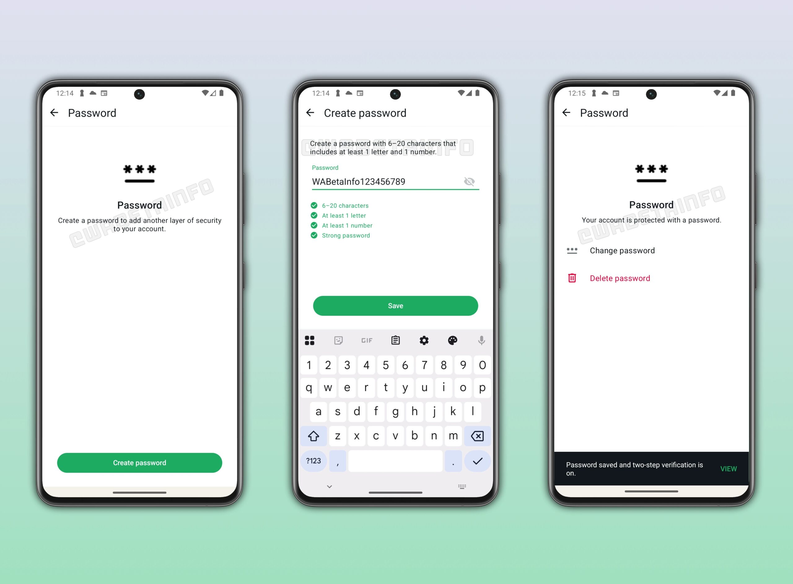whatsapp password account