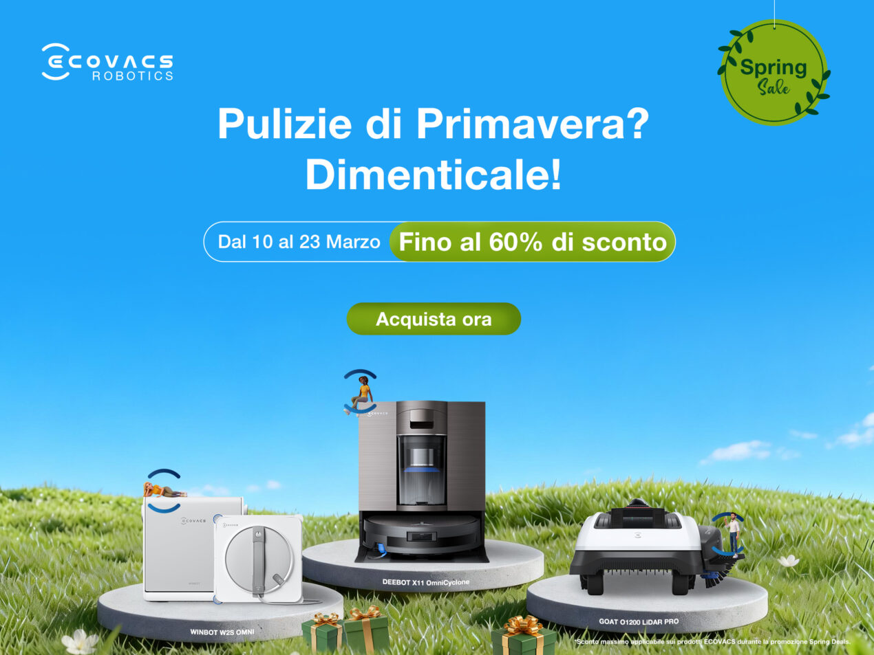 Arrivano le Offerte di Primavera di ECOVACS, sconti fino al 60%