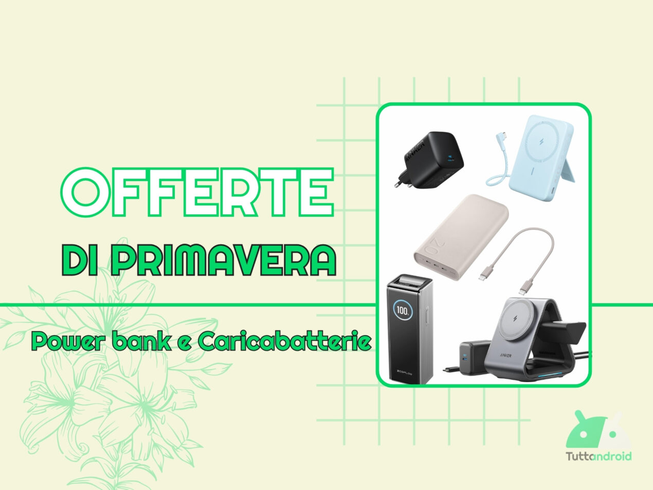 Mai a piedi con tutte queste offerte su power bank e caricabatterie della Festa di Primavera Amazon