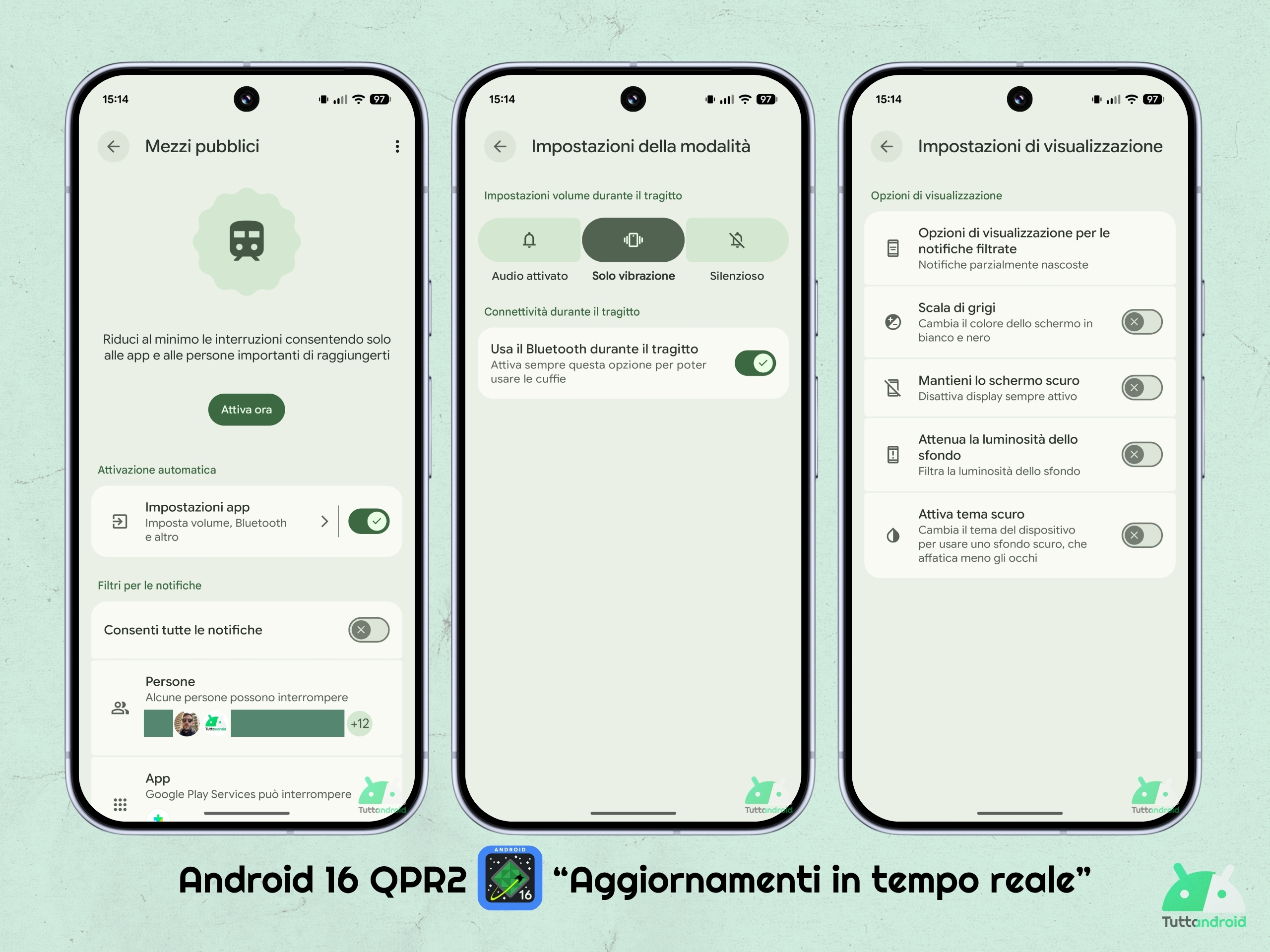 Android 16 QPR3 - Google Play Services - Modalità mezzi pubblici