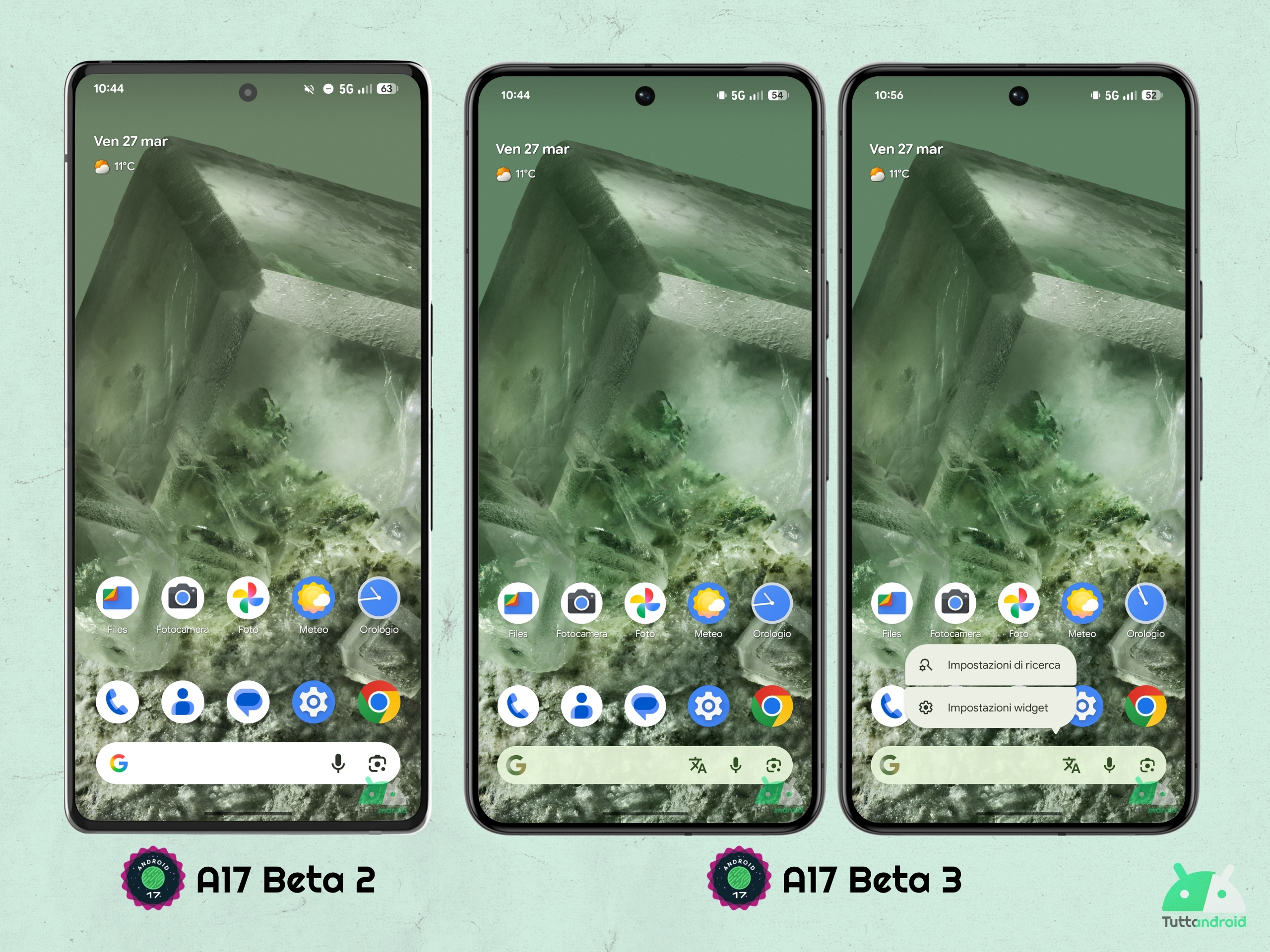 Android 17 - Beta 3 - Pixel Launcher - Barra di ricerca