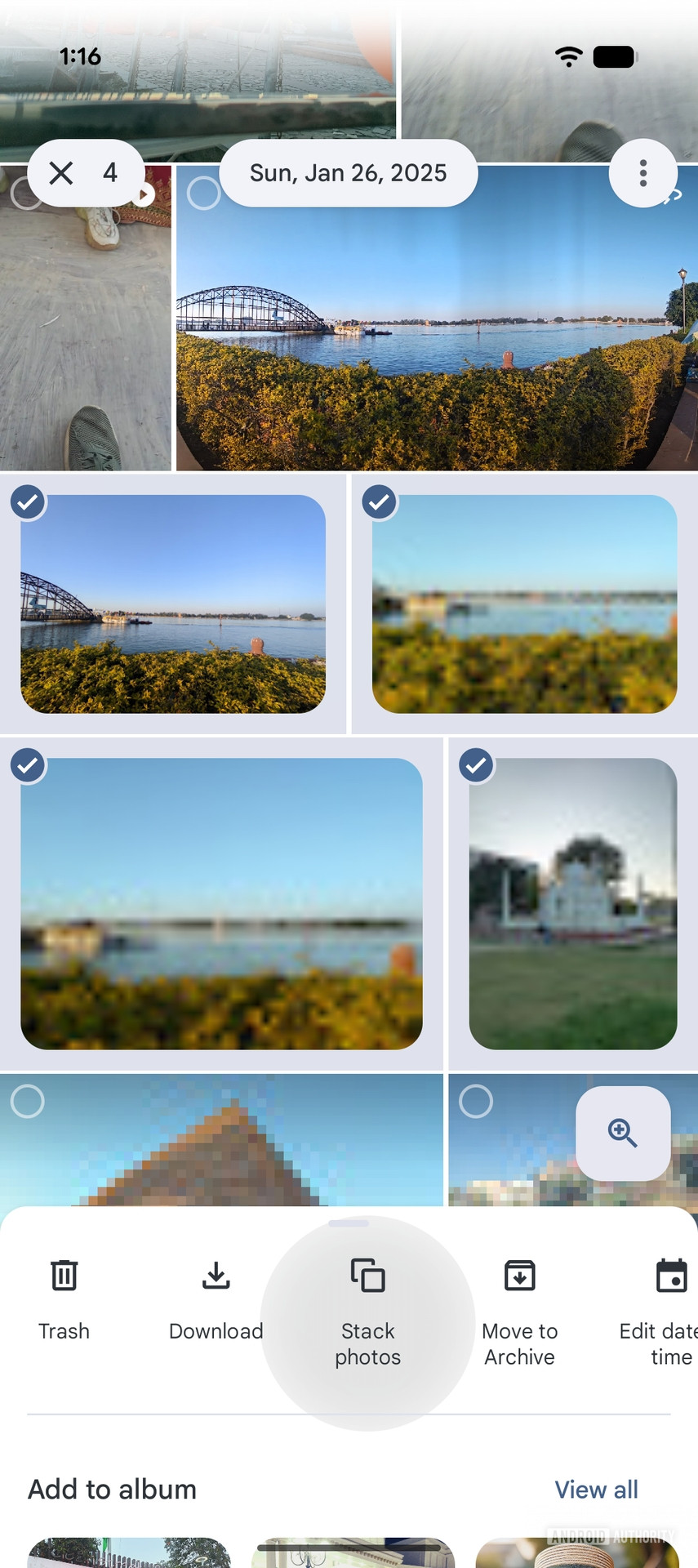 Google Foto v7.66 - creazione manuale serie di foto simili