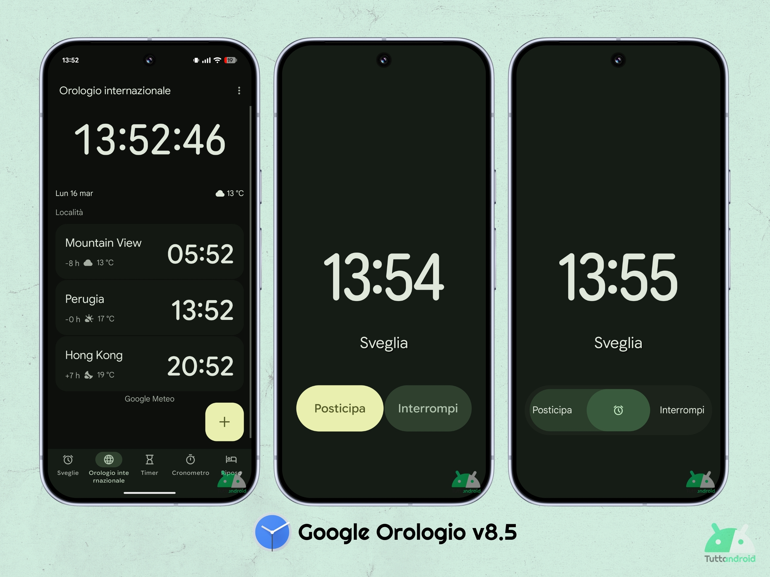 Google Orologio v8.5 - Orologio internazionale e sveglie